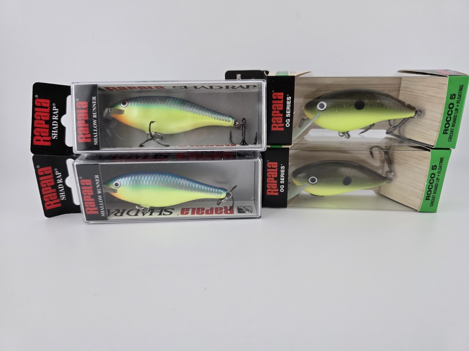 4x Rapala Premium Balsa Crankbait Lot in two Awesome Colors~NIP 