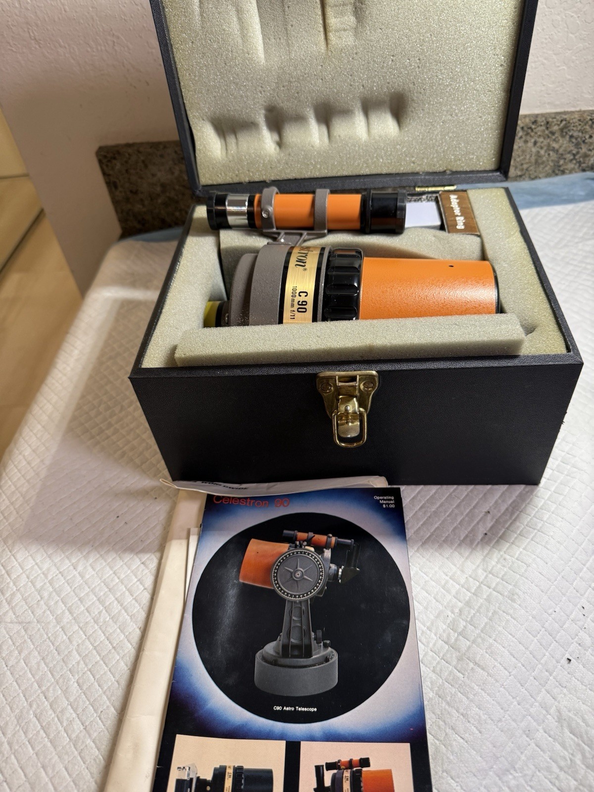Celestron C90 1000mm f/11 Mirror Lens Spotting Telescope W Case & Accessories Celestron C90 1000mm f/11 Mirror Lens Spotting Telescope W Case & Accessories