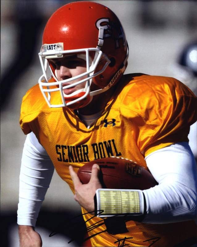 Rhett Bomar signed NFL football 8x10 photo W/Cert Autographed 01