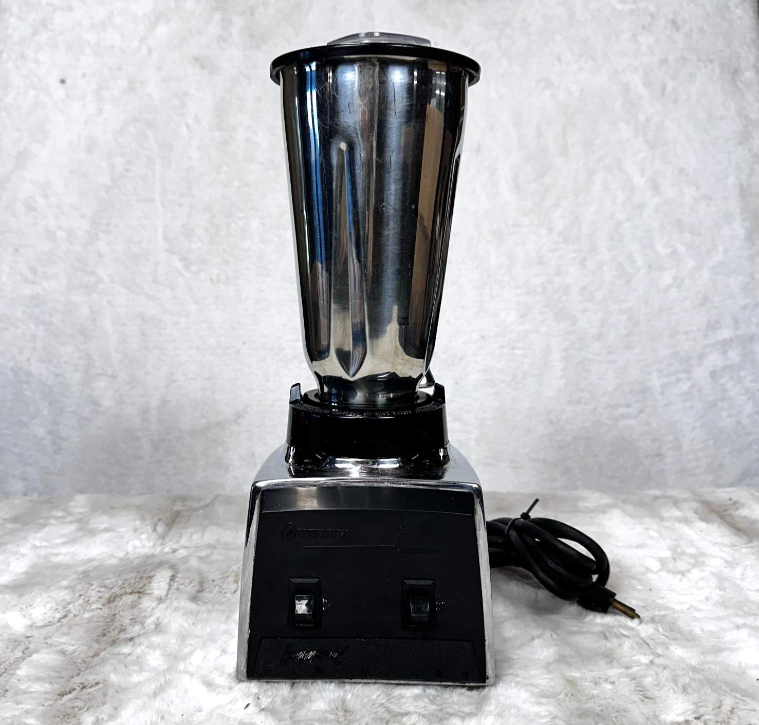 Vintage Commercial Chrome Oster Osterizer Blender Chrome Stainless Bottom Works