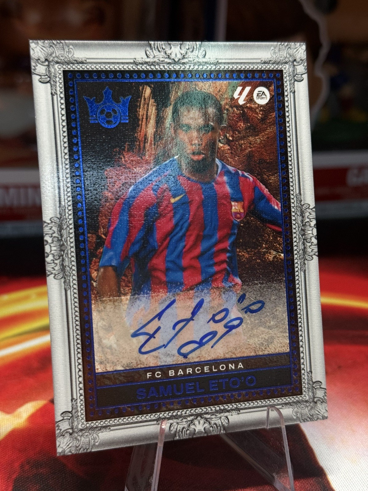 2026 Panini Pitch Kings Samuel Eto\'o Legacy Portrait Signatures Sapphire # /25