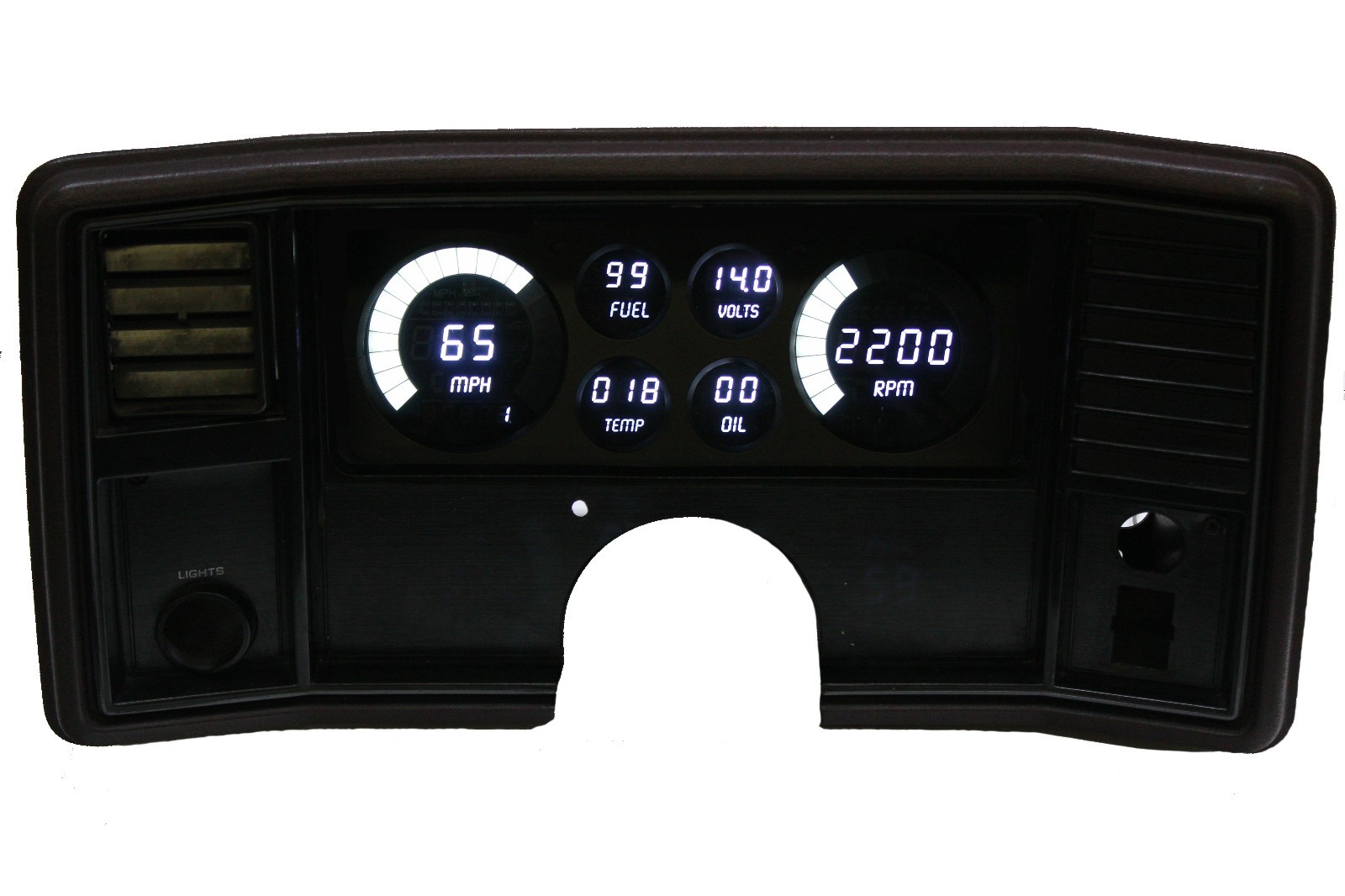 1978-1988 Monte Carlo Digital Dash Panel White LED Gauges Lifetime Warranty