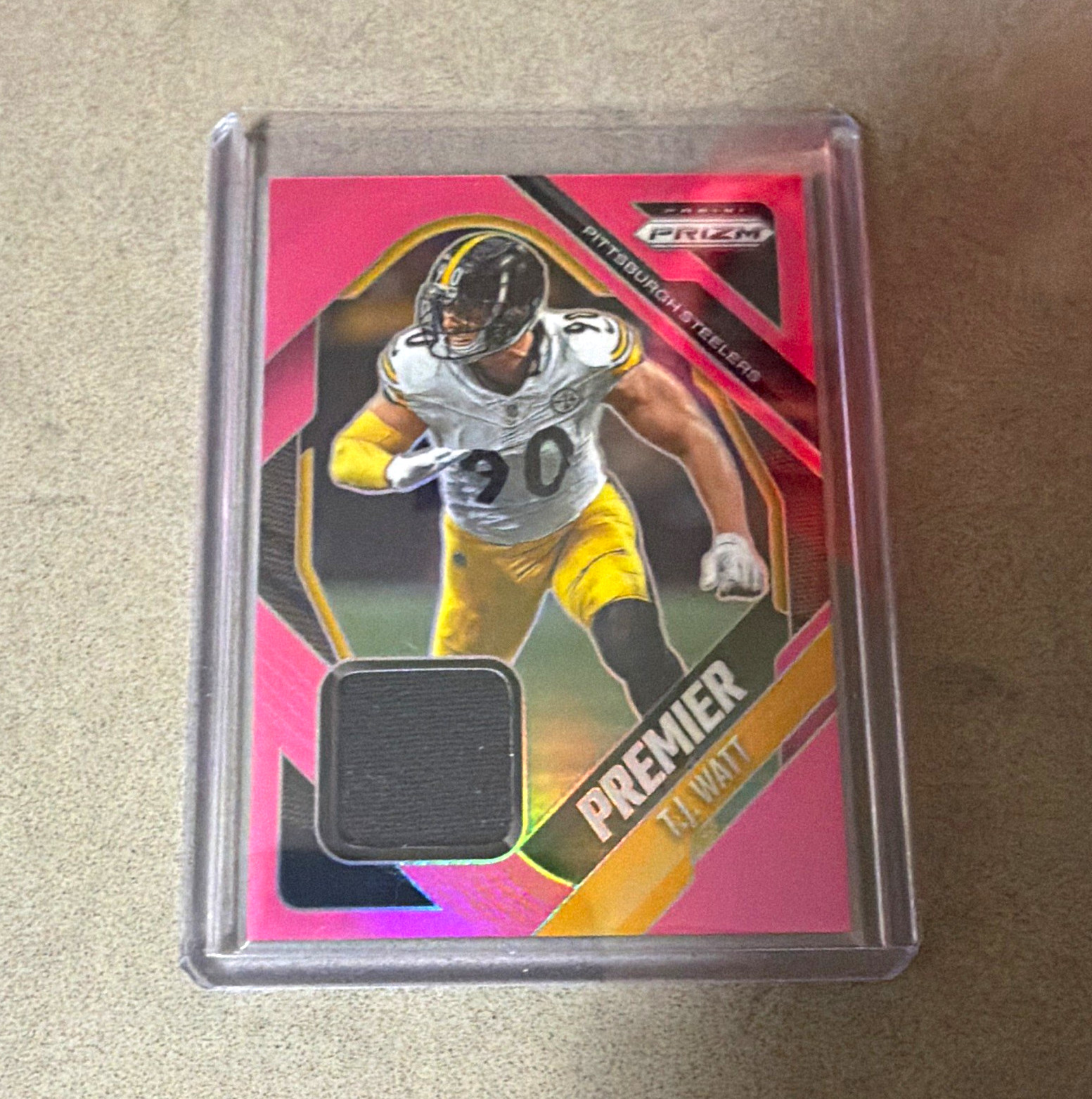 Panini 2025 Prizm T.J. Watt Pittsburgh Steelers Premier Jerseys Pink PJY-TJW Panini 2025 Prizm T.J. Watt Pittsburgh Steelers Premier Jerseys Pink PJY-TJW