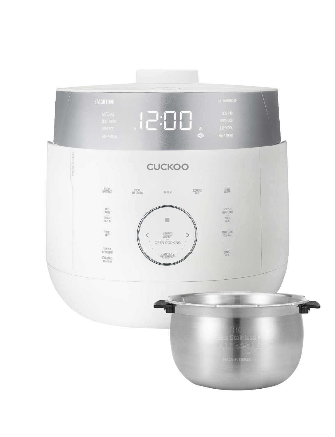 Twin Pressure Induction Rice Cooker 12 Cup Cooked White CRP-LHTAR0609FW CUCKOO