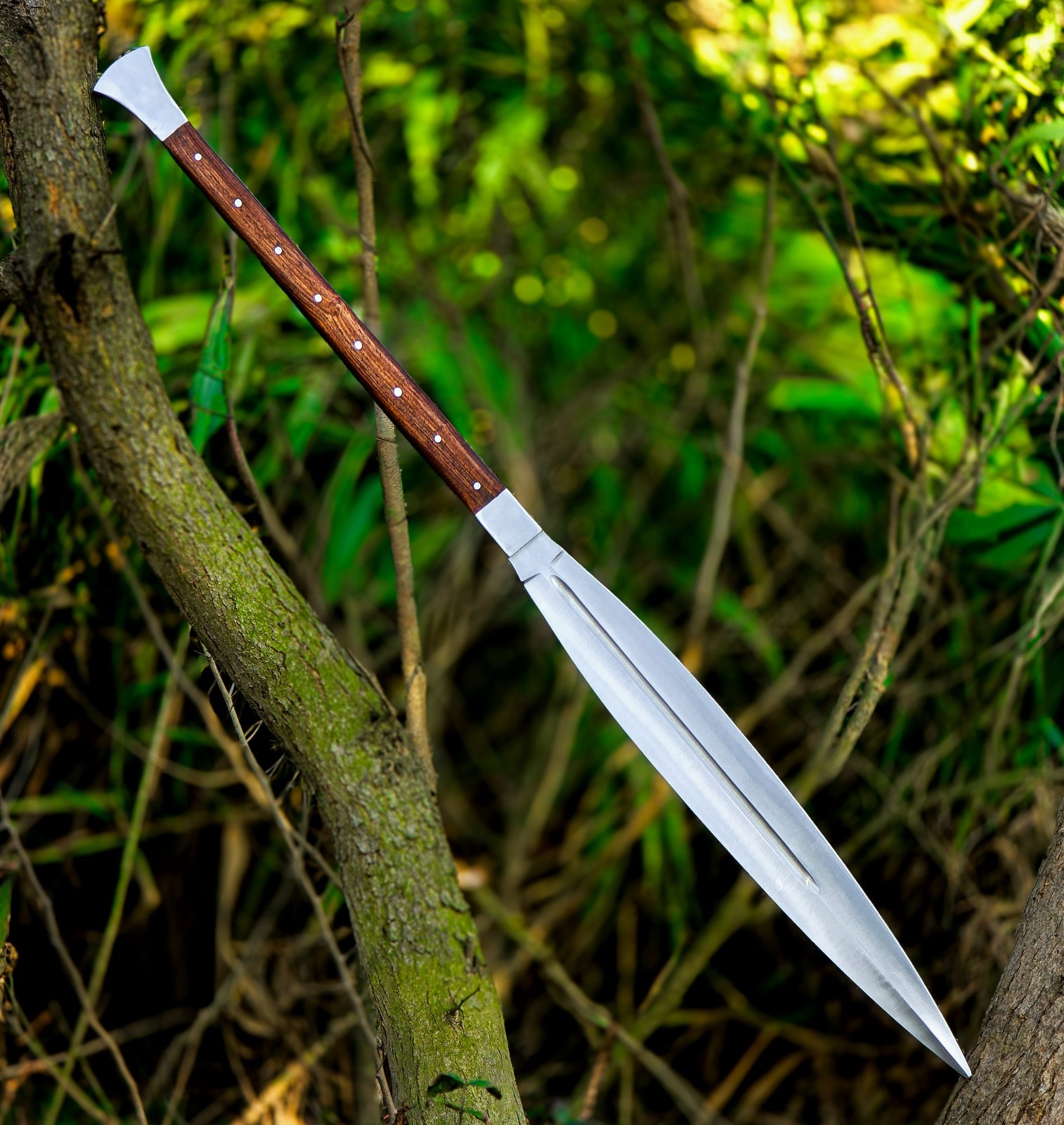 Custom Handmade Carbon Steel Blade Viking Spear Sword | Hunting Sword Camping