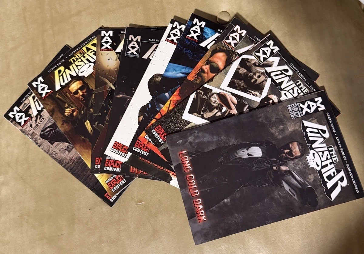 Marvel The Punisher MAX Garth Ennis TPB Lot 1-8 Marvel Punisher TPB Lot