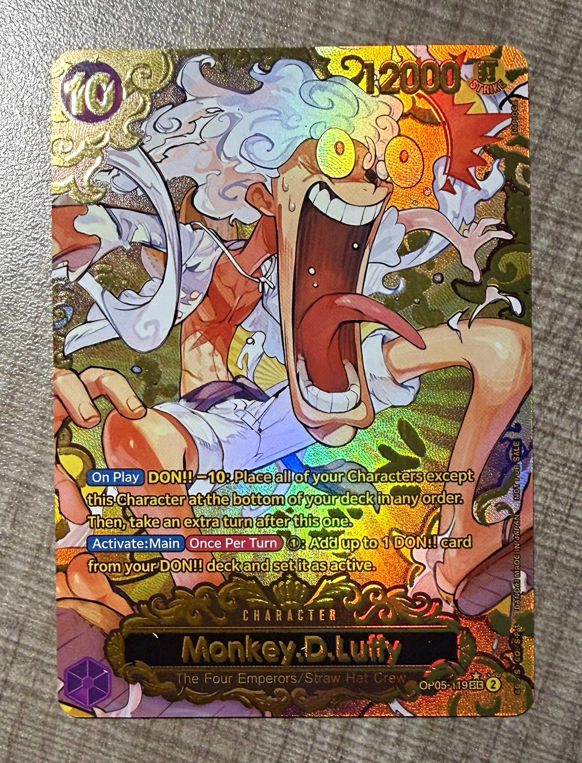 One Piece Monkey.D.Luffy OP05-119 Secret Rare Alt Art Holo High Quality Proxy One Piece Monkey.D.Luffy OP05-119 Secret Rare Alt Art Holo High Quality Proxy
