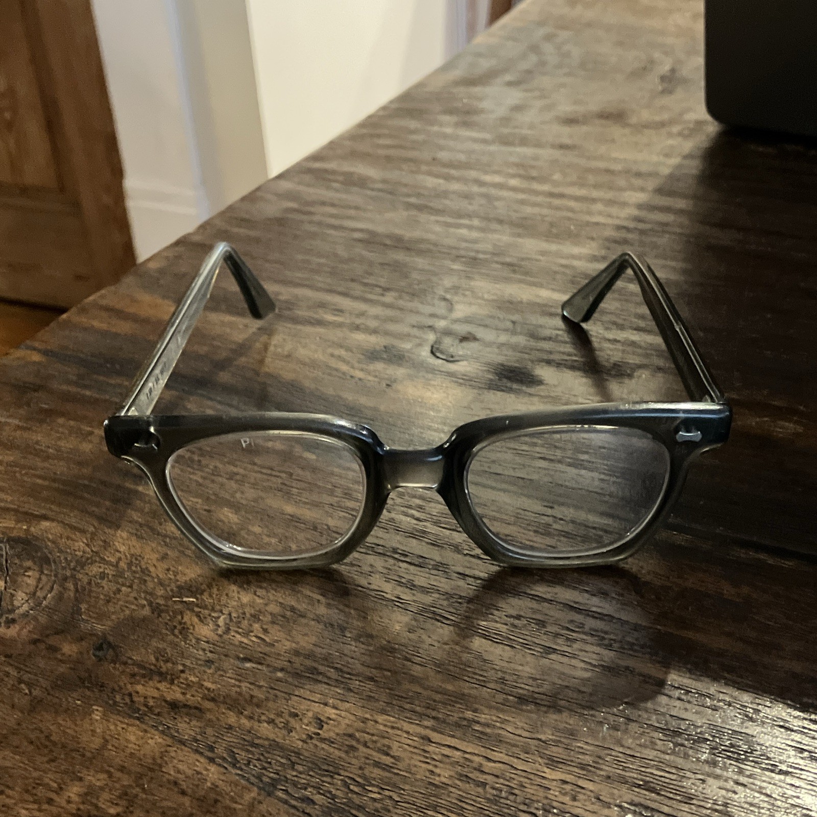 Vtg 60s PI Frames Eyeglasses Smoke Green Vtg 60s PI Frames Eyeglasses Smoke Green