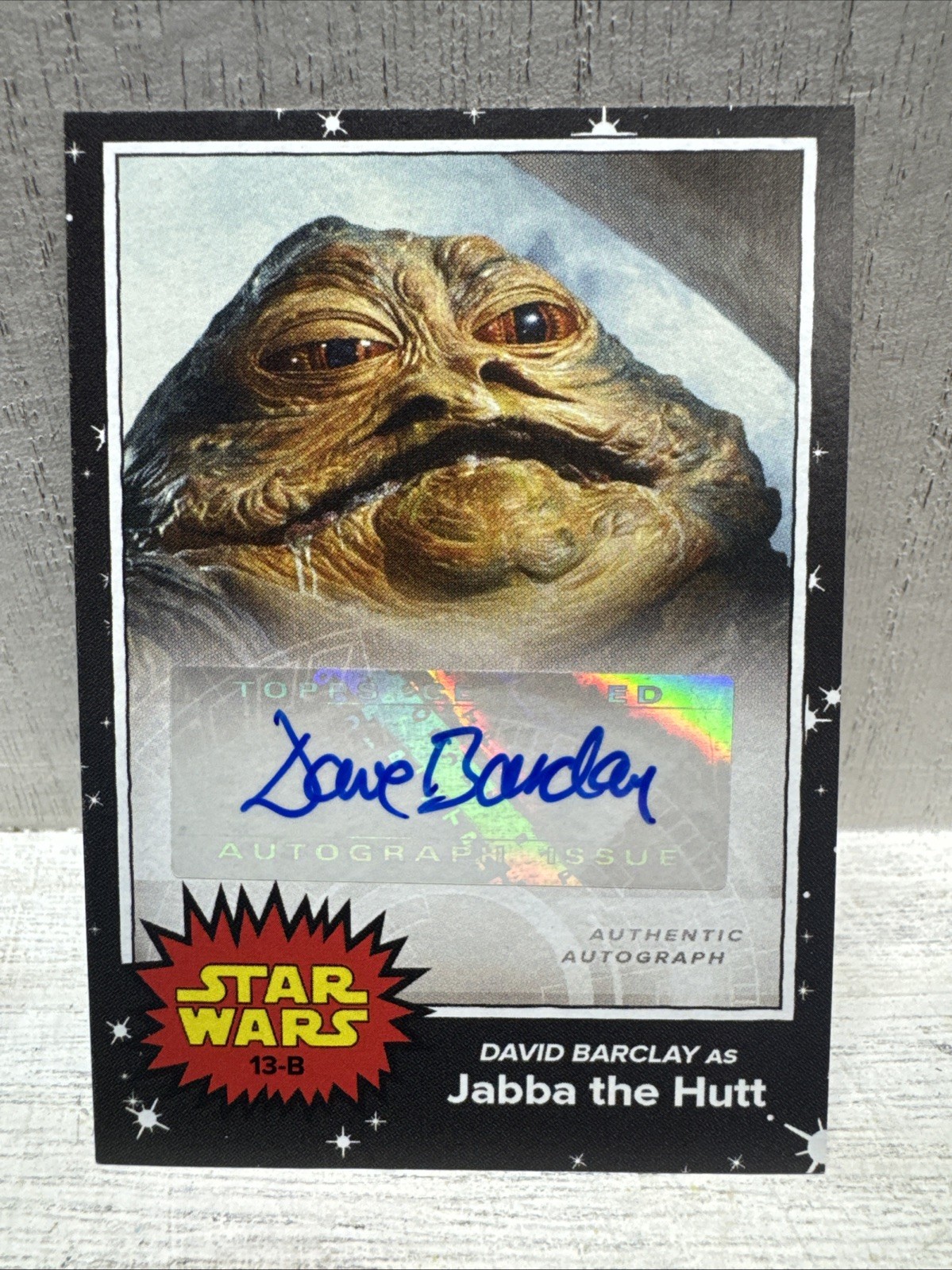2017 Topps Star Wars May the 4th On Demand Autograph David Barclay as Jabba 2017 Topps Star Wars May the 4th On Demand Autograph David Barclay as Jabba