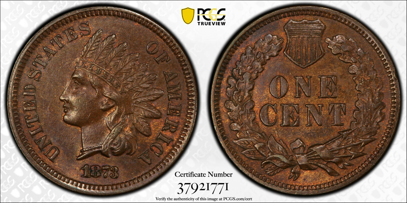 1873 PCGS MS62BN Brown FS-1302 S-6 MPD Open 3 Misplaced Date 1873 PCGS MS62BN Brown FS-1302 S-6 MPD Open 3 Misplaced Date