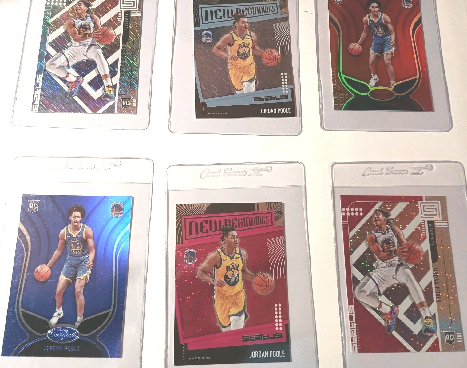 Panini Jordan Poole 2019-20 Rookie 6 Card Lot NBA Basketball New Beginnings 