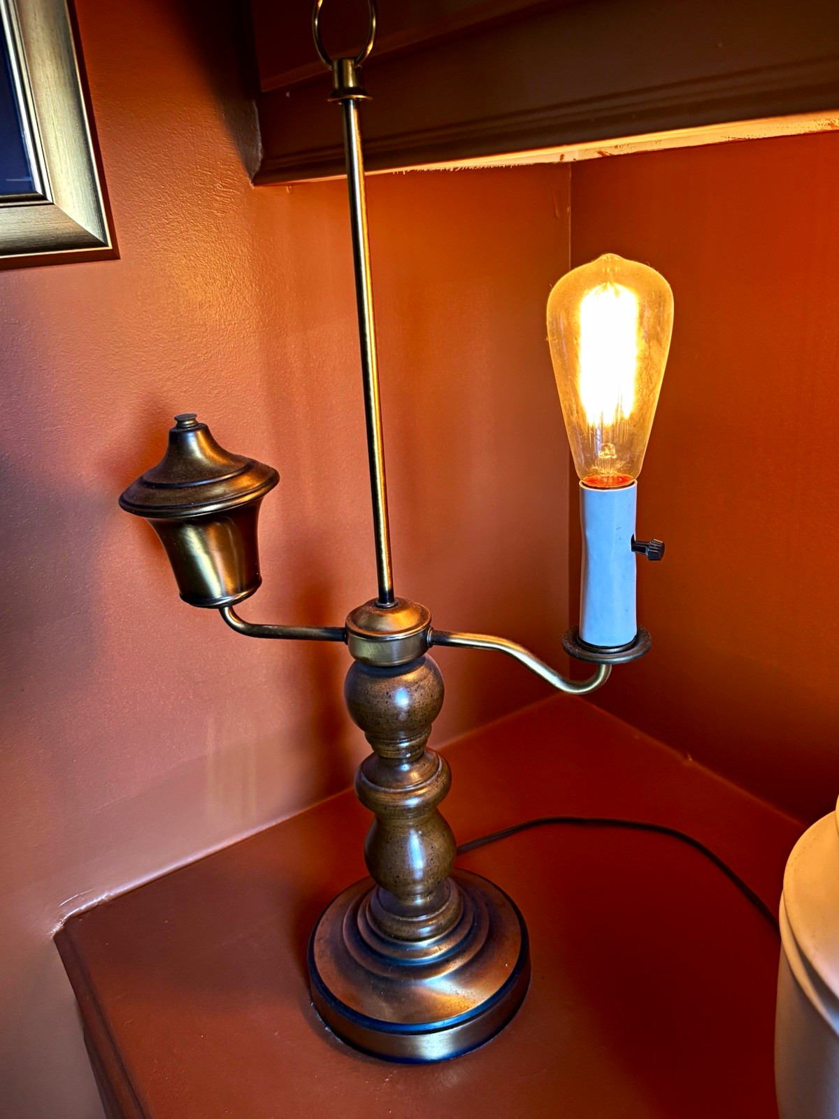 Vintage Antique Edison Bulb Table Lamp Rustic Industrial Bronze Wood Accent Vintage Antique Edison Bulb Table Lamp Rustic Industrial Bronze Wood Accent