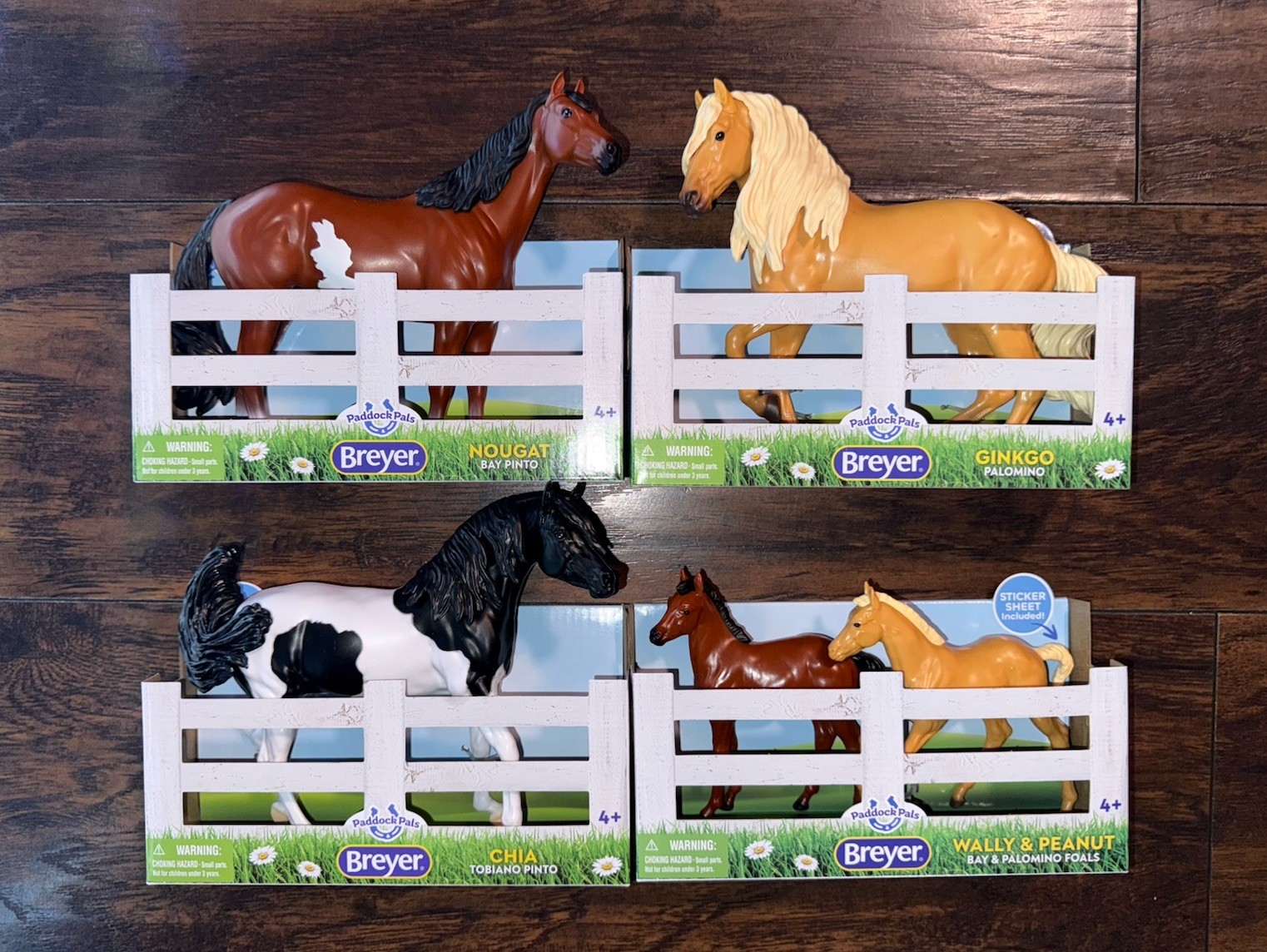 Breyer Paddock Pals Set of 5 Horses Chia Nougat Ginkgo Wally Peanut New