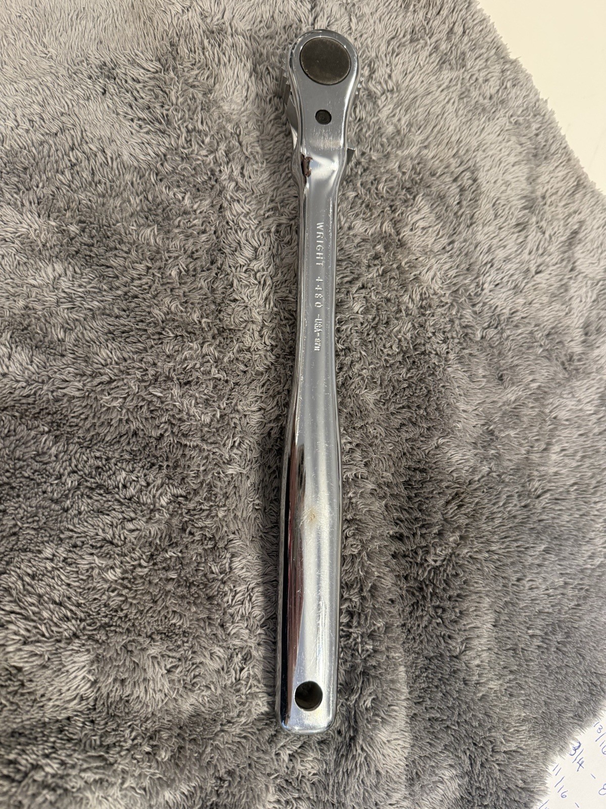 Vintage Wright 4480 Ratchet USA 1/2” Drive Long Handle Unused Old Stock