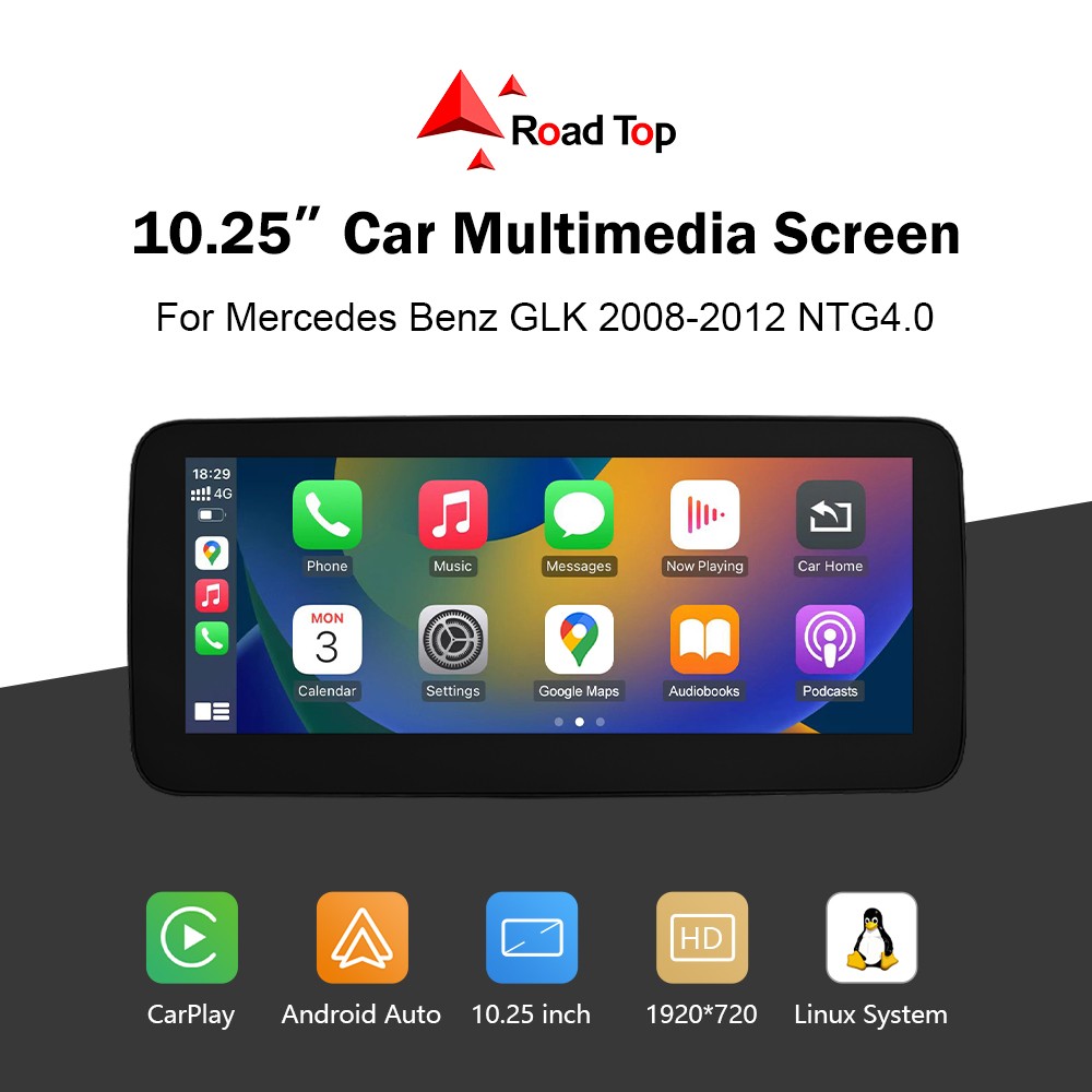 10.25\'\'Wireless CarPlay AndroidAuto TouchScreen For Benz GLK X204 NTG4.0 2008-12 10.25\'\'Wireless CarPlay AndroidAuto TouchScreen For Benz GLK X204 NTG4.0 2008-12
