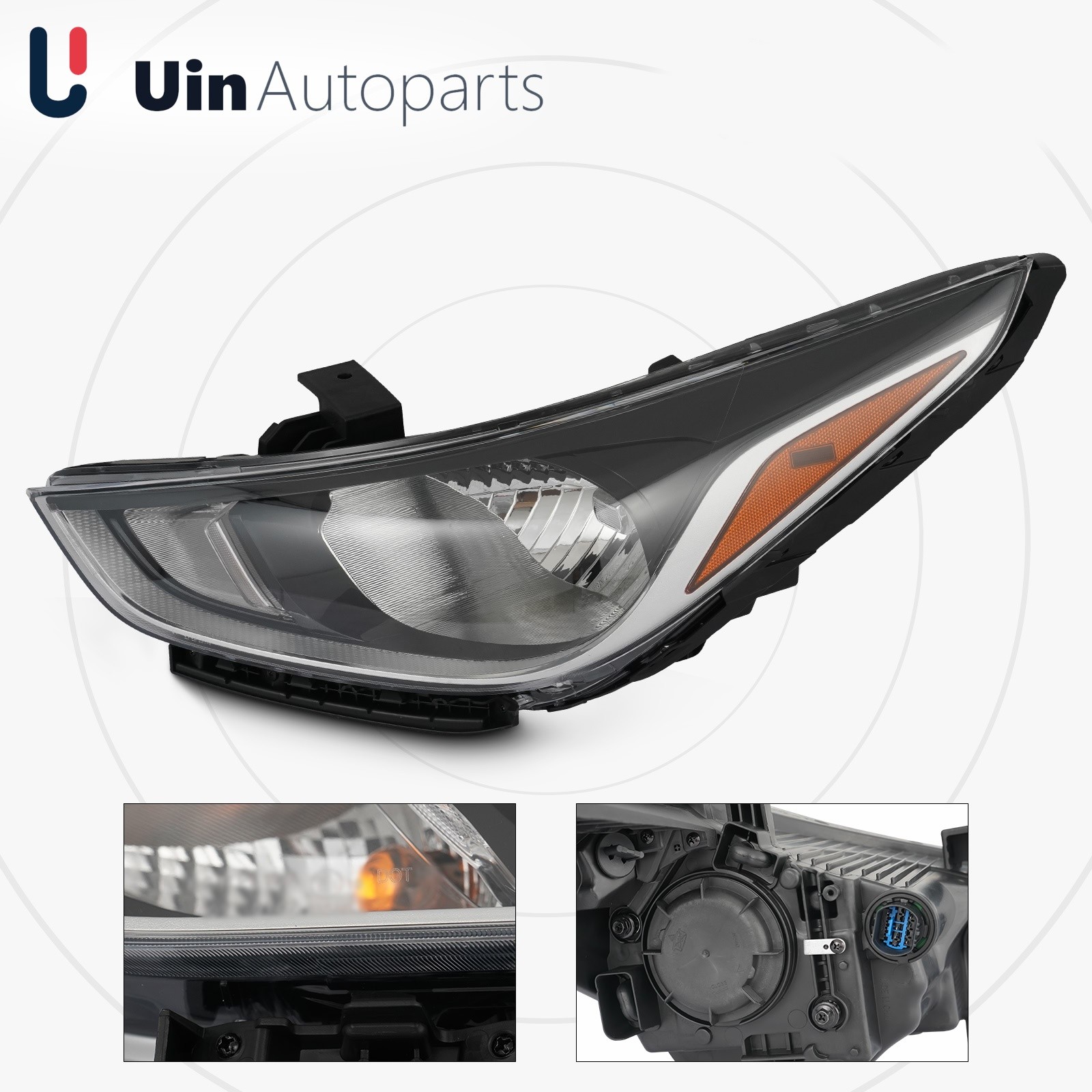 Left Halogen Headlight For 2018 2019-2022 Hyundai Accent SE SEL Driver Side