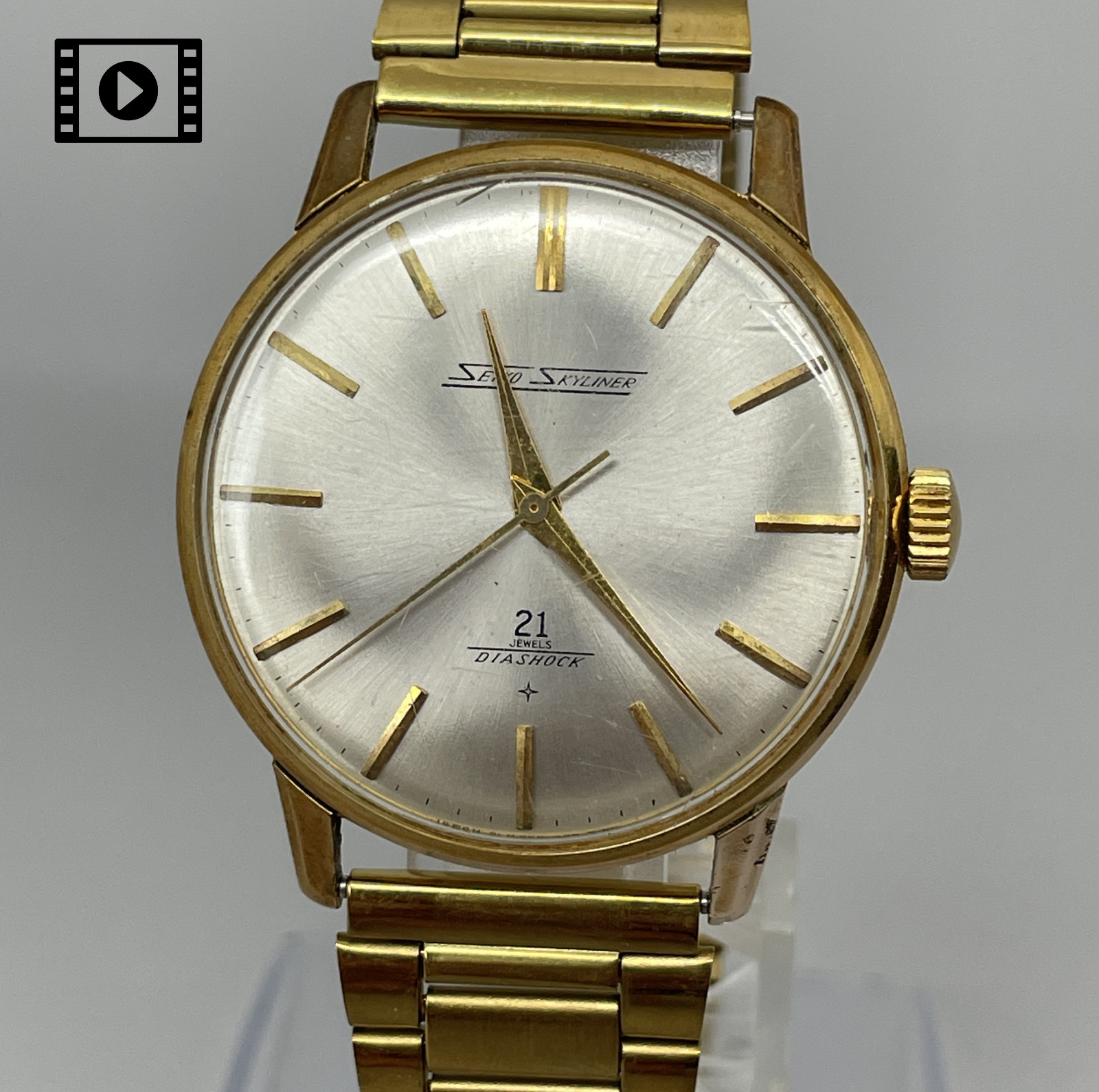 SEIKO SKYLINER J15006E [US Stock] Vintage 1960's Hand-winding Mens Watch *Exc+4