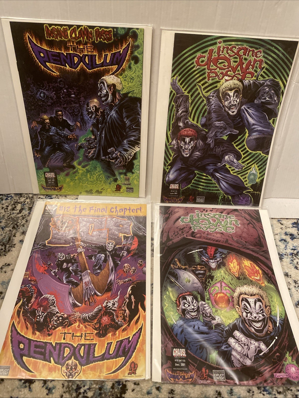 Lot of 4 ICP Insane Clown Posse Comic Book NM+ Lot of 4 ICP Insane Clown Posse Comic Book NM+