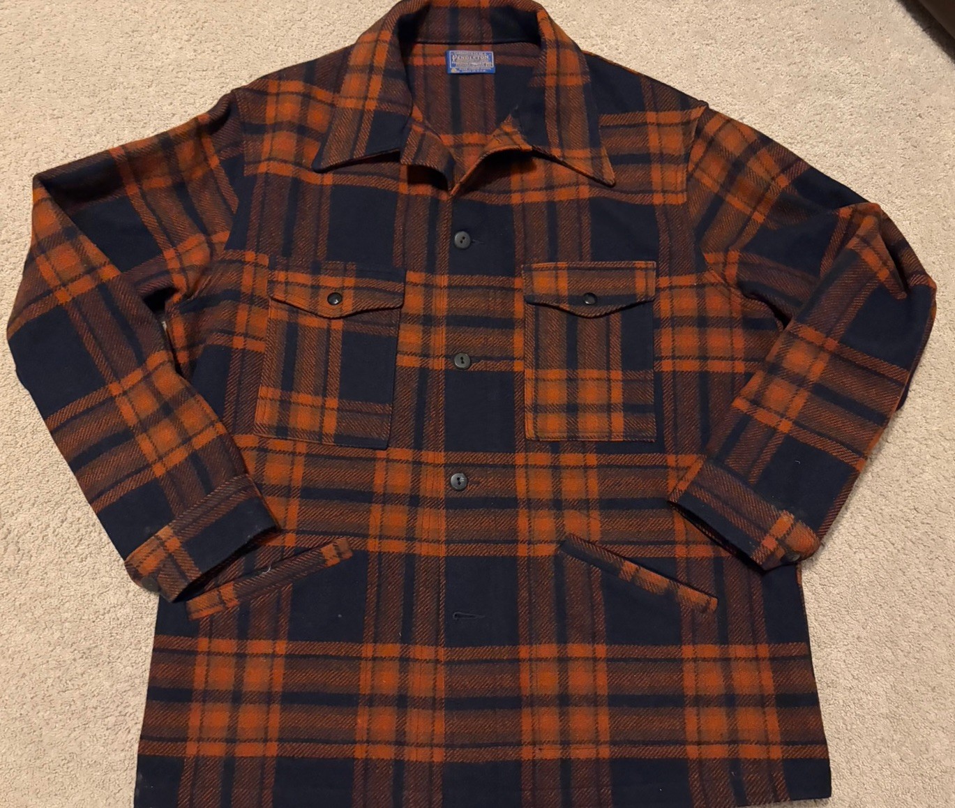 Vintage PENDLETON Plaid Wool FIELD JACKET Coat Mens XL Filson RRL 70s Flaws Vintage PENDLETON Plaid Wool FIELD JACKET Coat Mens XL Filson RRL 70s Flaws