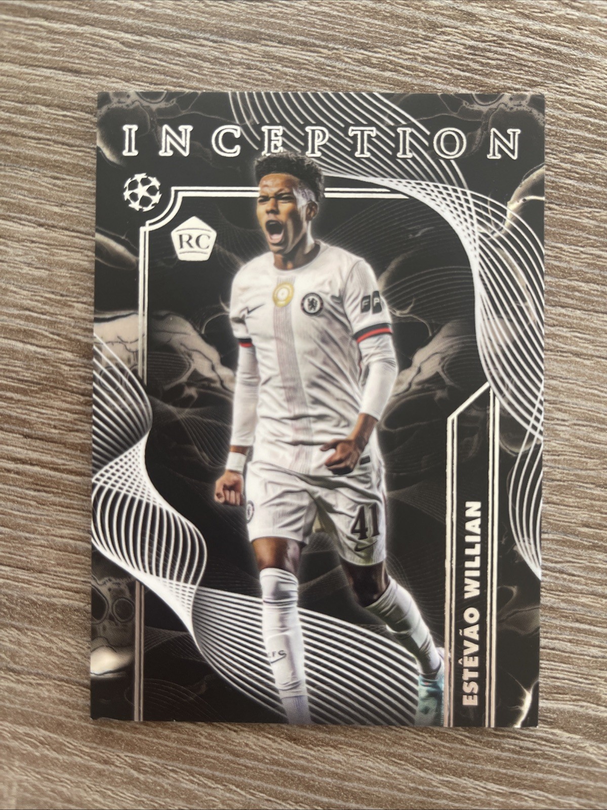 2025-26 Topps Inception UEFA Club Competitions Estevao Willian #DF-9 Dark Flow 2025-26 Topps Inception UEFA Club Competitions Estevao Willian #DF-9 Dark Flow