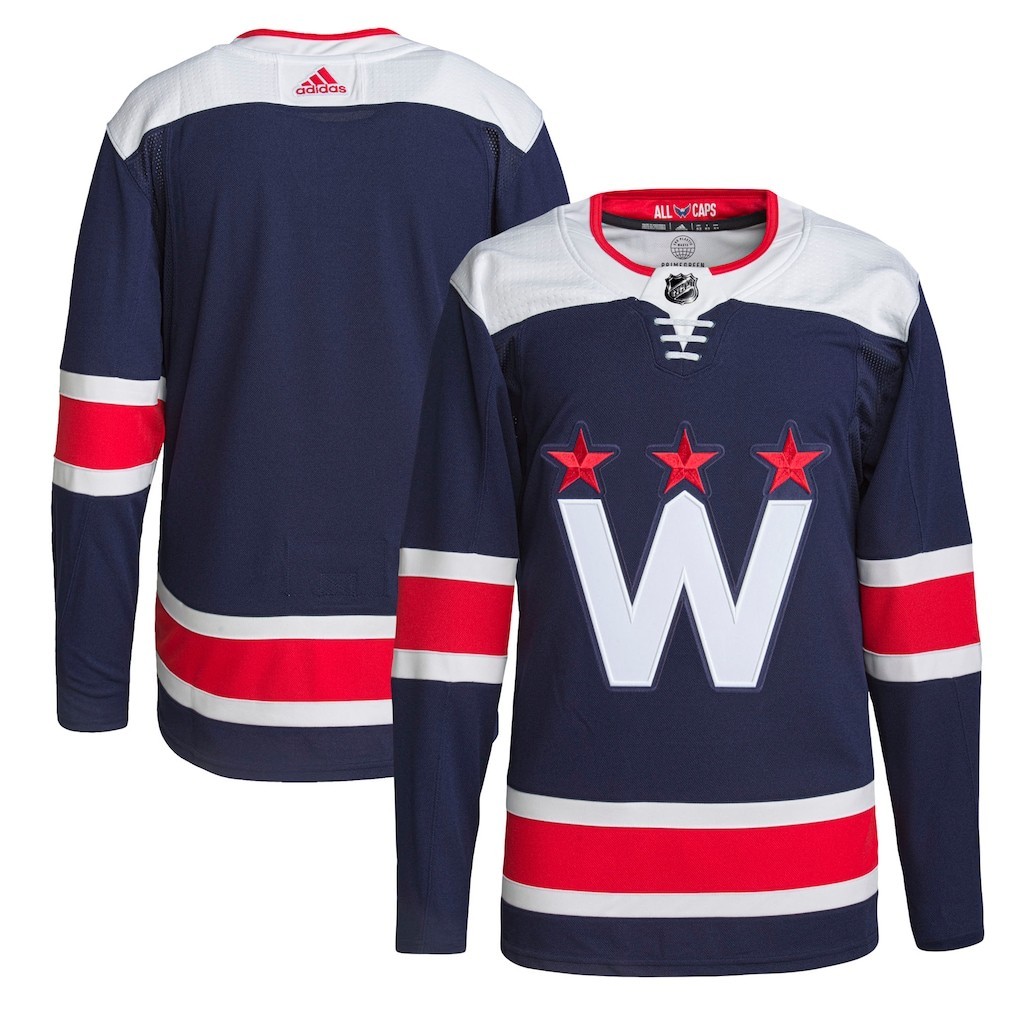Adidas Primegreen Washington Capitals Authentic Alternate Jersey Navy - Size 54