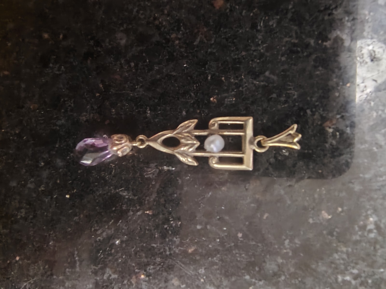 antique 10k lavalier pendant antique 10k lavalier pendant