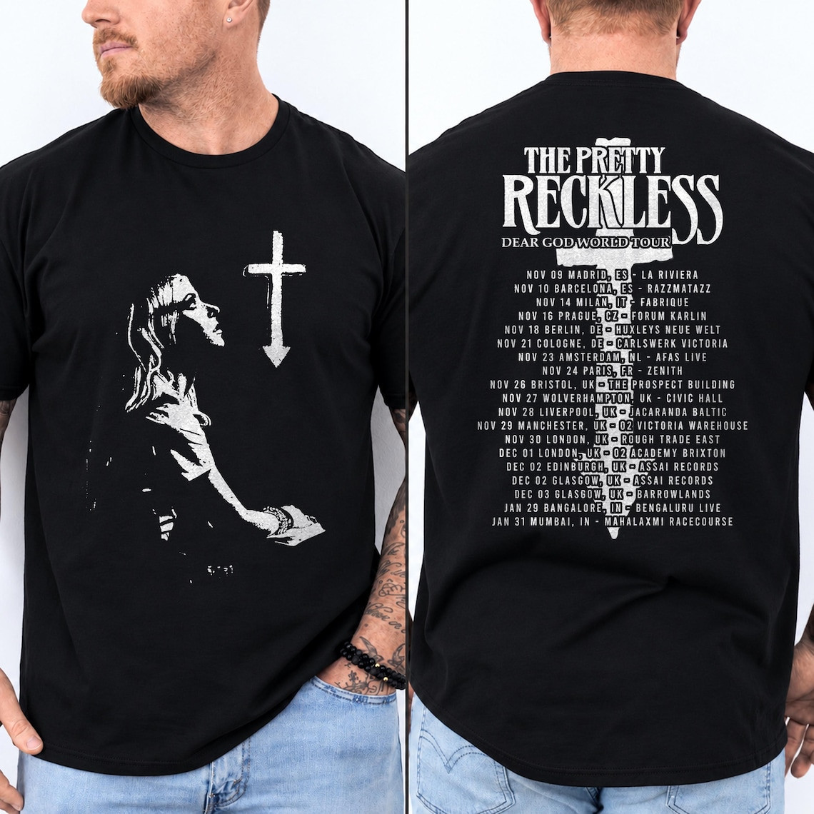 The Pretty Reckless Dear God World Tour 2026 Shirt, The Pretty Reckless Band Tee