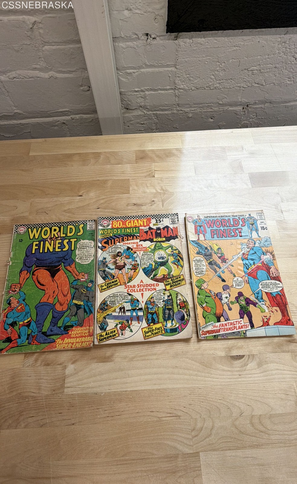 DC World\'s Finest Comic Lot Silver Age #158 #161 #190 Superman Batman