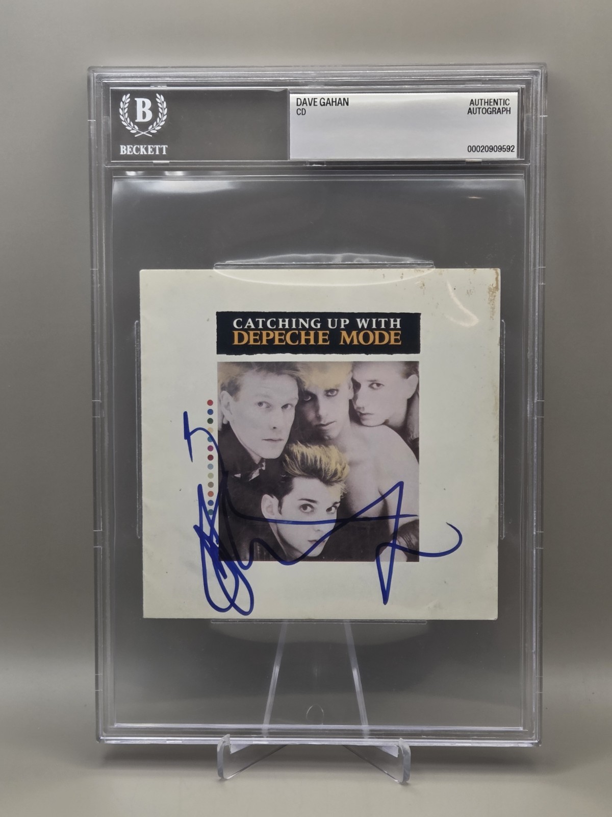 DEPECHE MODE DAVE GAHAN signed autographed CATCHING UP WITH CD COVER BECKETT BAS