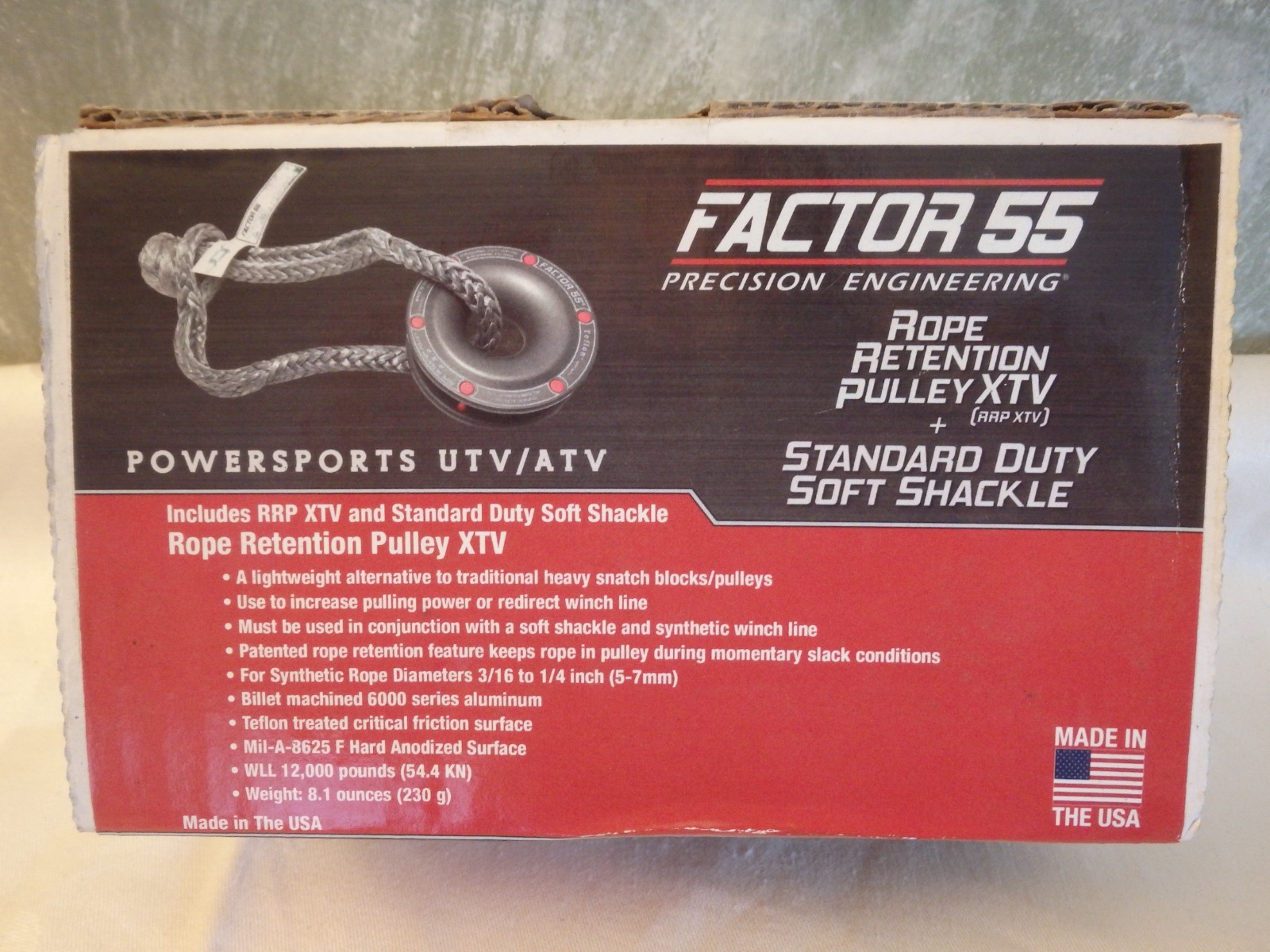FACTOR 55 00265 Rope Retention Pulley XTV & Standard Duty Soft Shackle FACTOR 55 00265 Rope Retention Pulley XTV & Standard Duty Soft Shackle