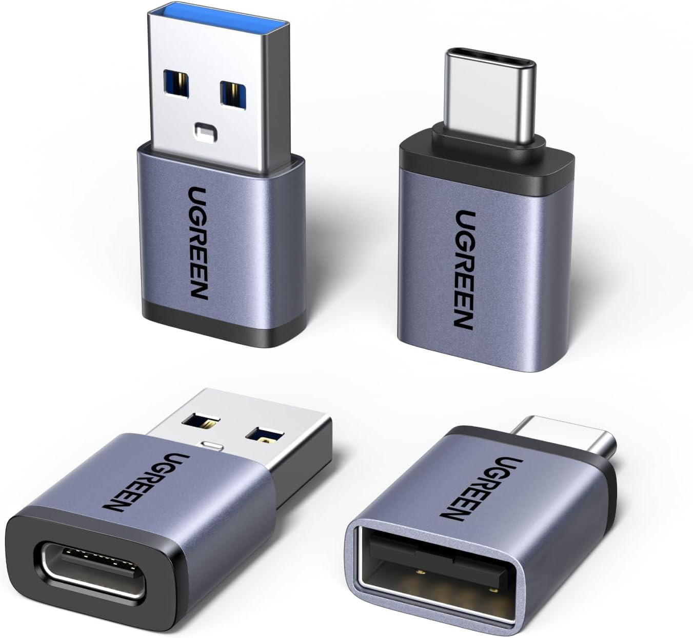 UGREEN USB to USB C Adapter & USB C to USB Adapter Combo 4-Pack, 10Gbps Type C U UGREEN USB to USB C Adapter & USB C to USB Adapter Combo 4-Pack, 10Gbps Type C U