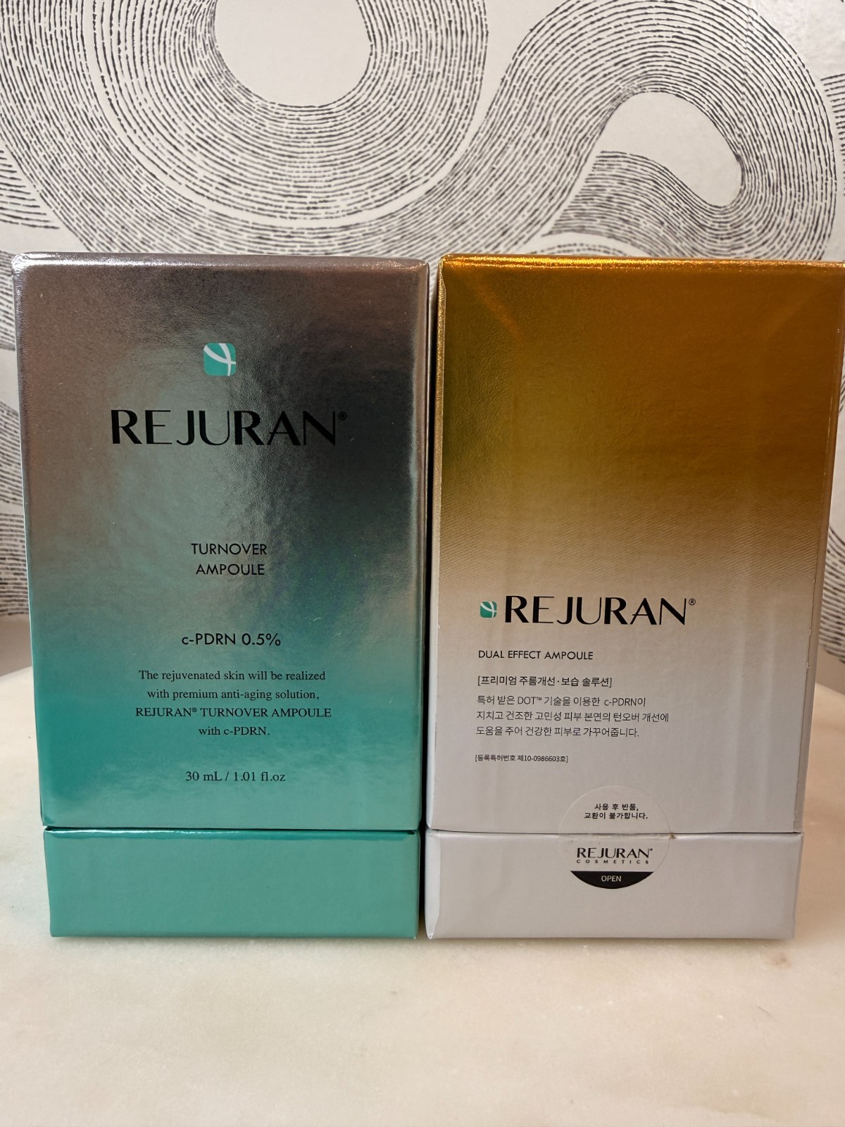 Rejuran 2-Pc Set Turnover & Dual Effect Ampoule c-PDRN Korean Skincare New