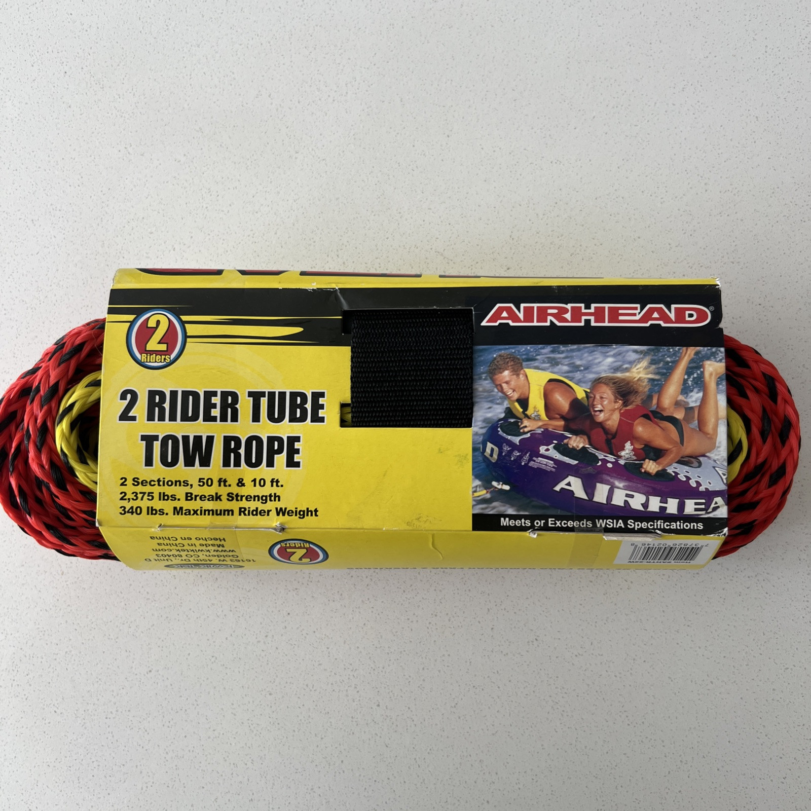 Tube Tow Rope 2 Rider 50ft Two Section Float Tubing Water Sports Towable Airhead Tube Tow Rope 2 Rider 50ft Two Section Float Tubing Water Sports Towable Airhead