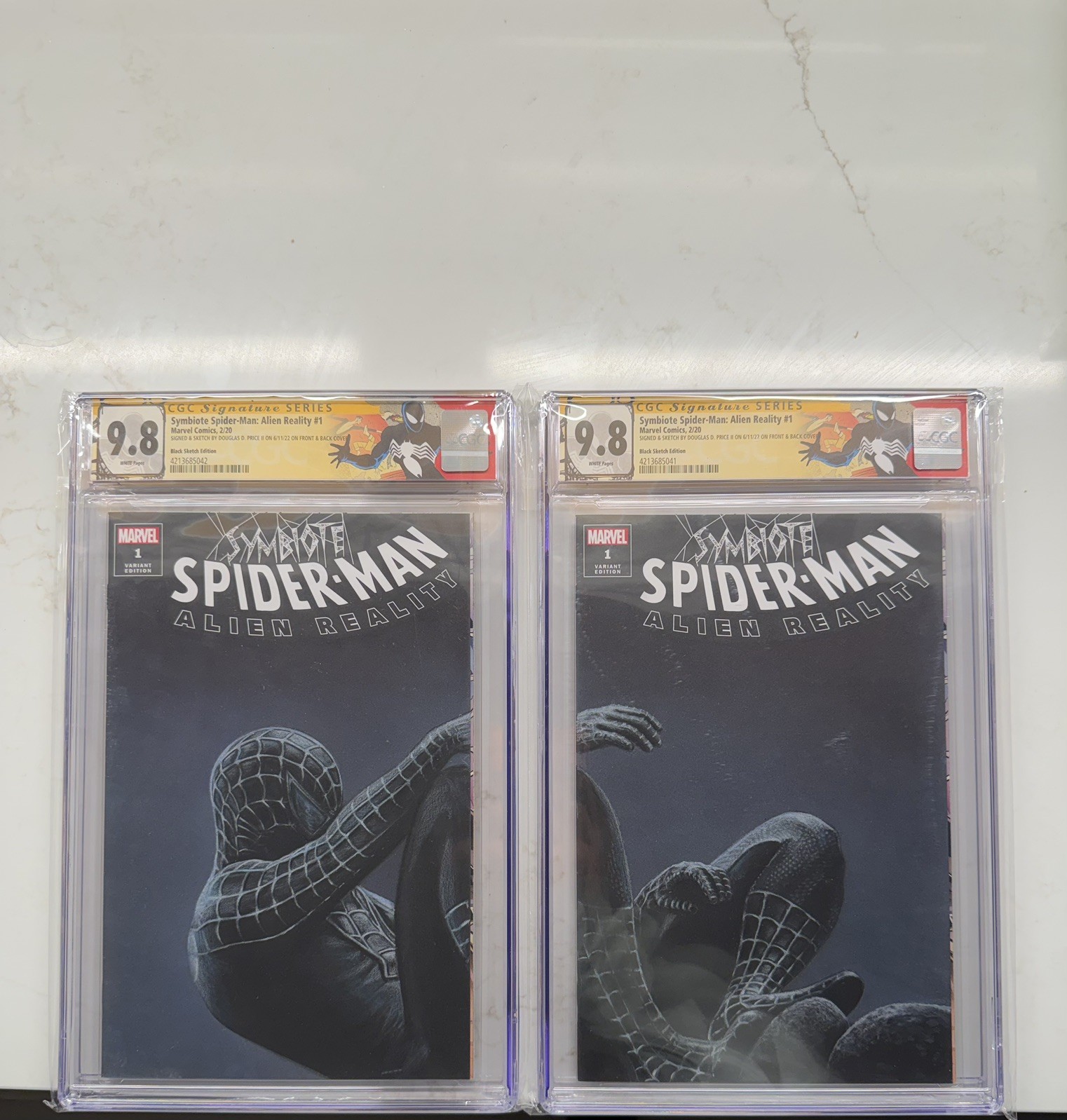 (2) SS CGC 9.8 Symbiote Spider-Man Alien Reality #1 Variant DDPII ART BLACK SUIT (2) SS CGC 9.8 Symbiote Spider-Man Alien Reality #1 Variant DDPII ART BLACK SUIT