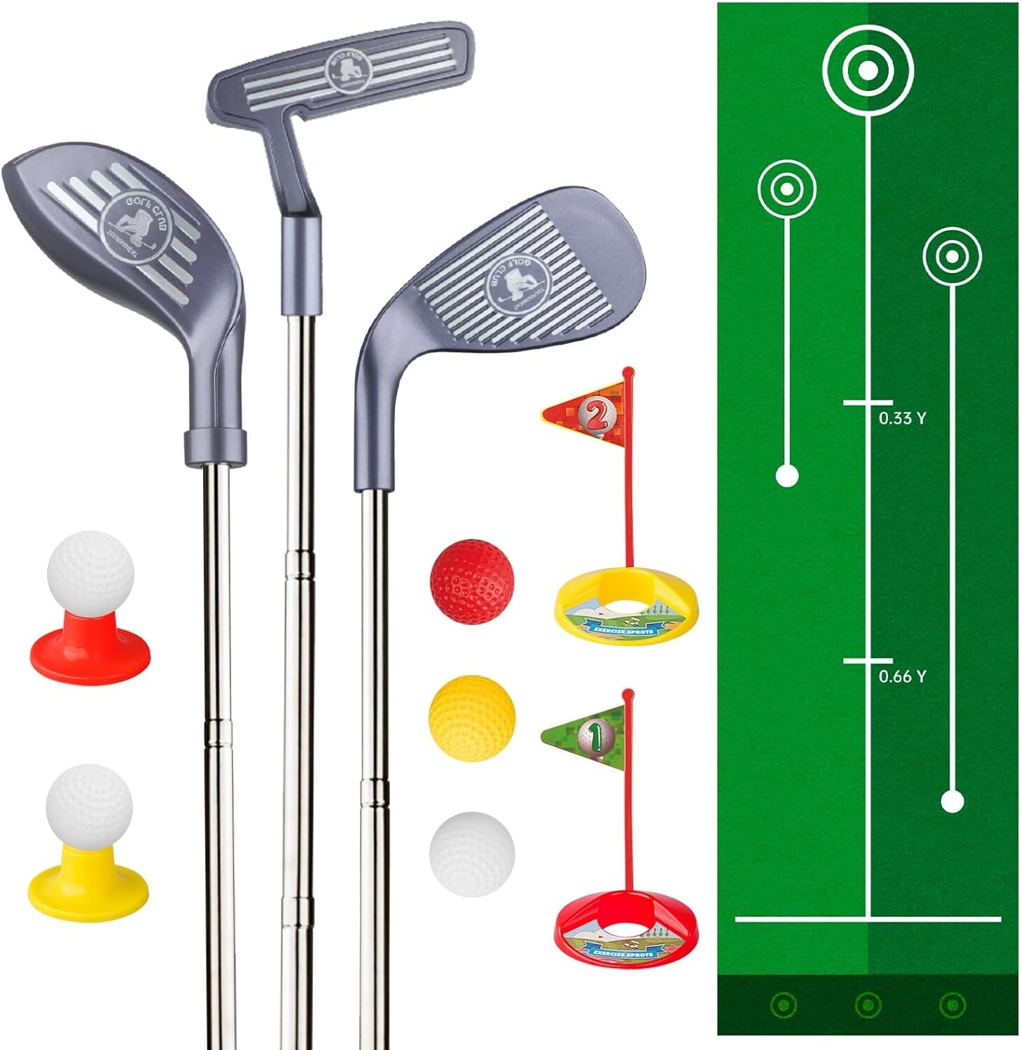 Kids Golf Club Set for 3 4 5 Years Old Adjustable Toddler Golf Clubs Outdoor New Kids Golf Club Set for 3 4 5 Years Old Adjustable Toddler Golf Clubs Outdoor New
