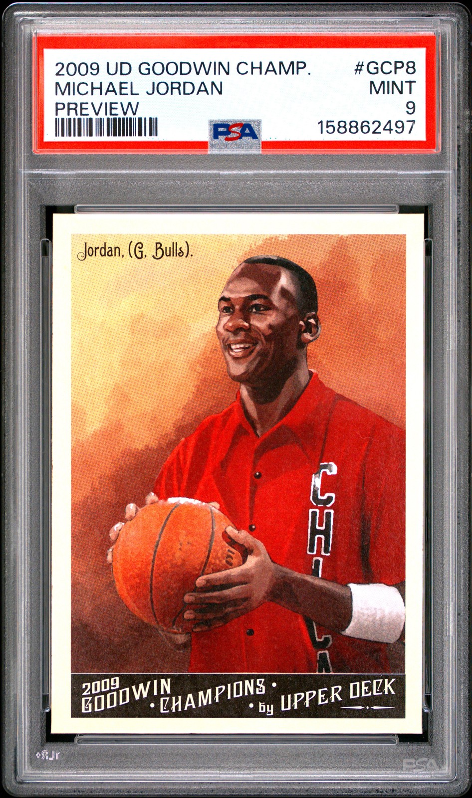 🔥 PSA 9 2009 Michael Jordan GCP8 Upper Deck Goodwin Champions Preview POP/40 🔥 PSA 9 2009 Michael Jordan GCP8 Upper Deck Goodwin Champions Preview POP/40