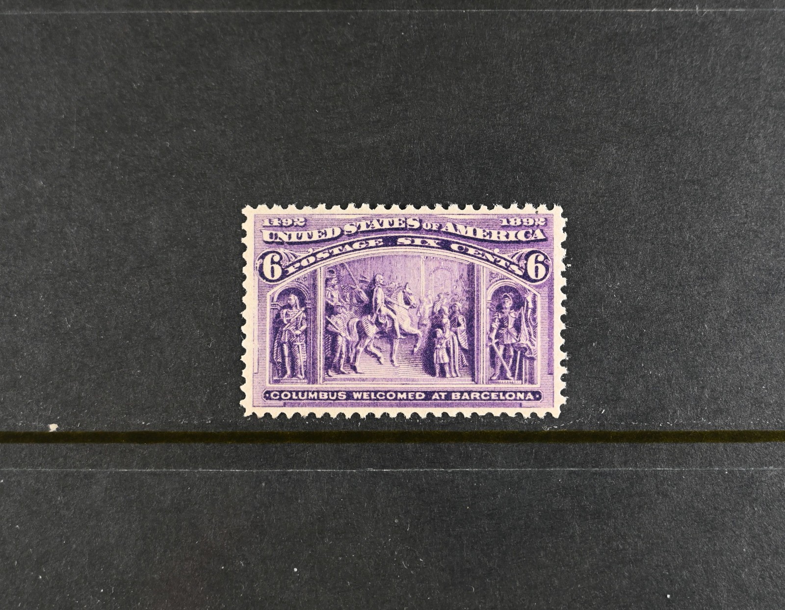 USA Scott # 235 VF OG NH 6c Columbian 19th Century Stamp Cat $150