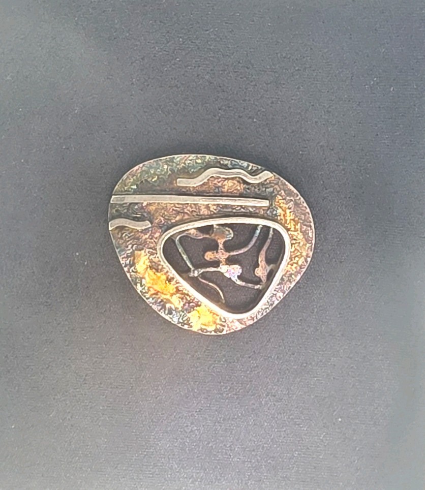 Michel De Bellefeuille 925 Modernist Brooch/Pendant Combo Signed Michel De Bellefeuille 925 Modernist Brooch/Pendant Combo Signed