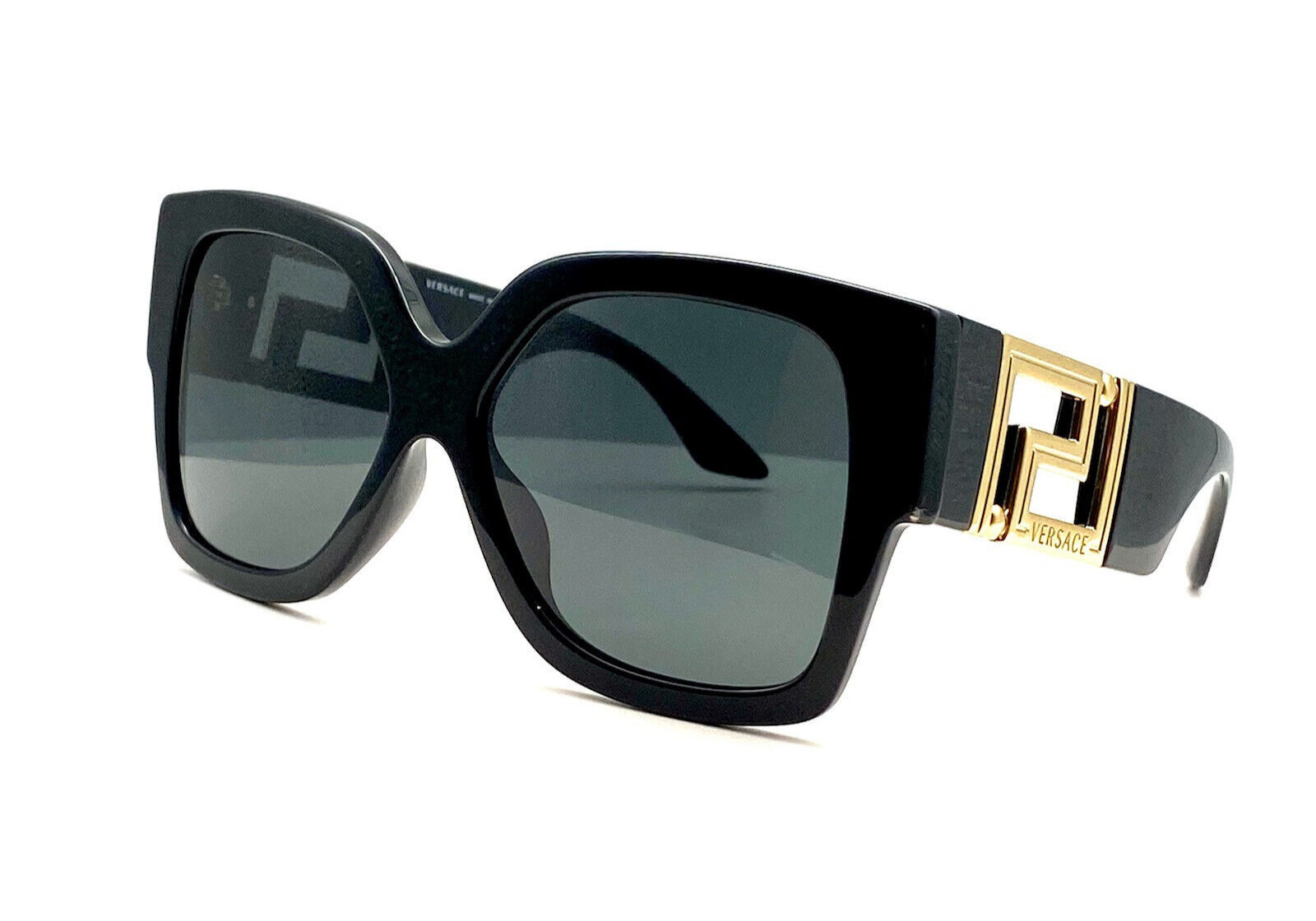 Versace VE4402 GB1/87 Black/Dark Gray Full-Rim Rectangle Women\'s Sunglasses Versace VE4402 GB1/87 Black/Dark Gray Full-Rim Rectangle Women\'s Sunglasses
