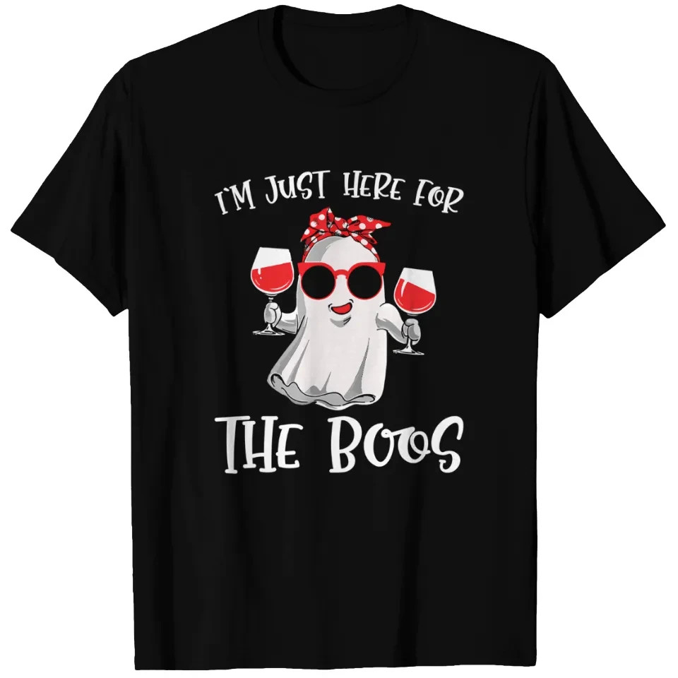 Womens Im Just Here For The Boos Funny Halloween Costume For T-Shirts