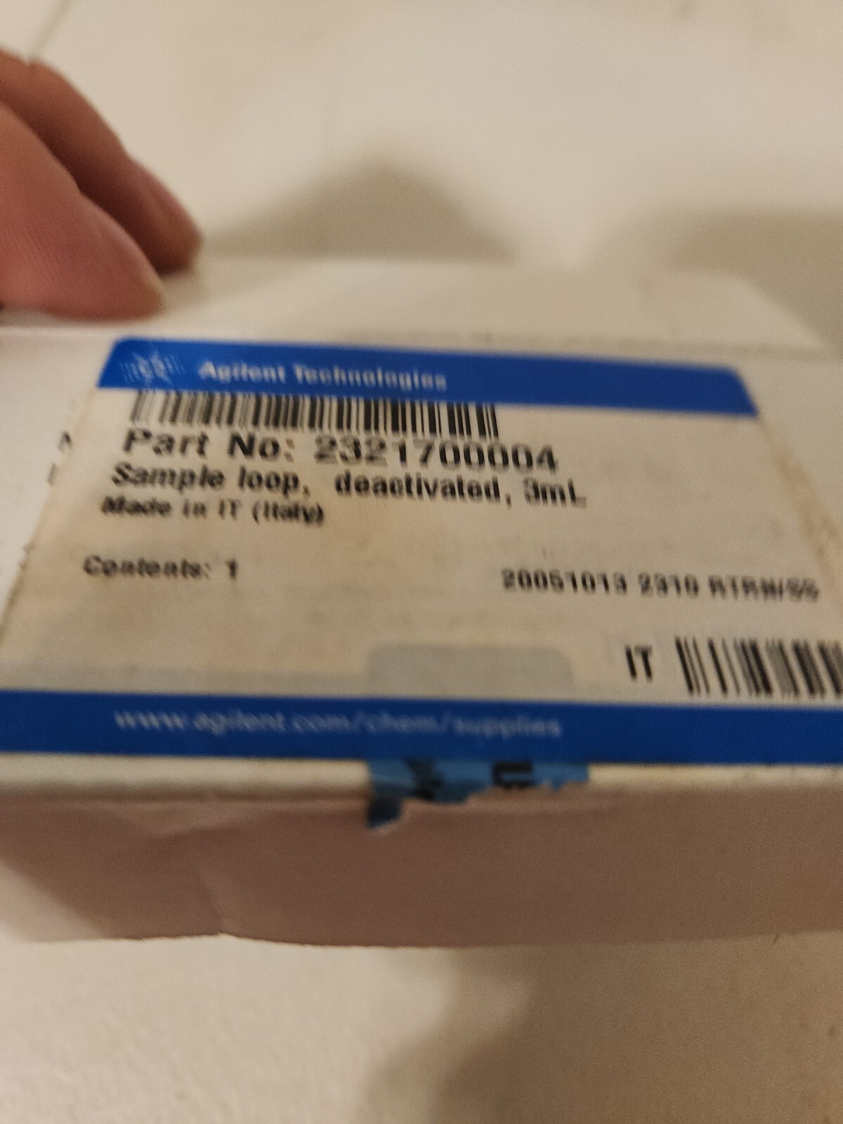 G1888A Network Headspace SamplerPart Number:2321700004 Headspace sample loop, 3 G1888A Network Headspace SamplerPart Number:2321700004 Headspace sample loop, 3