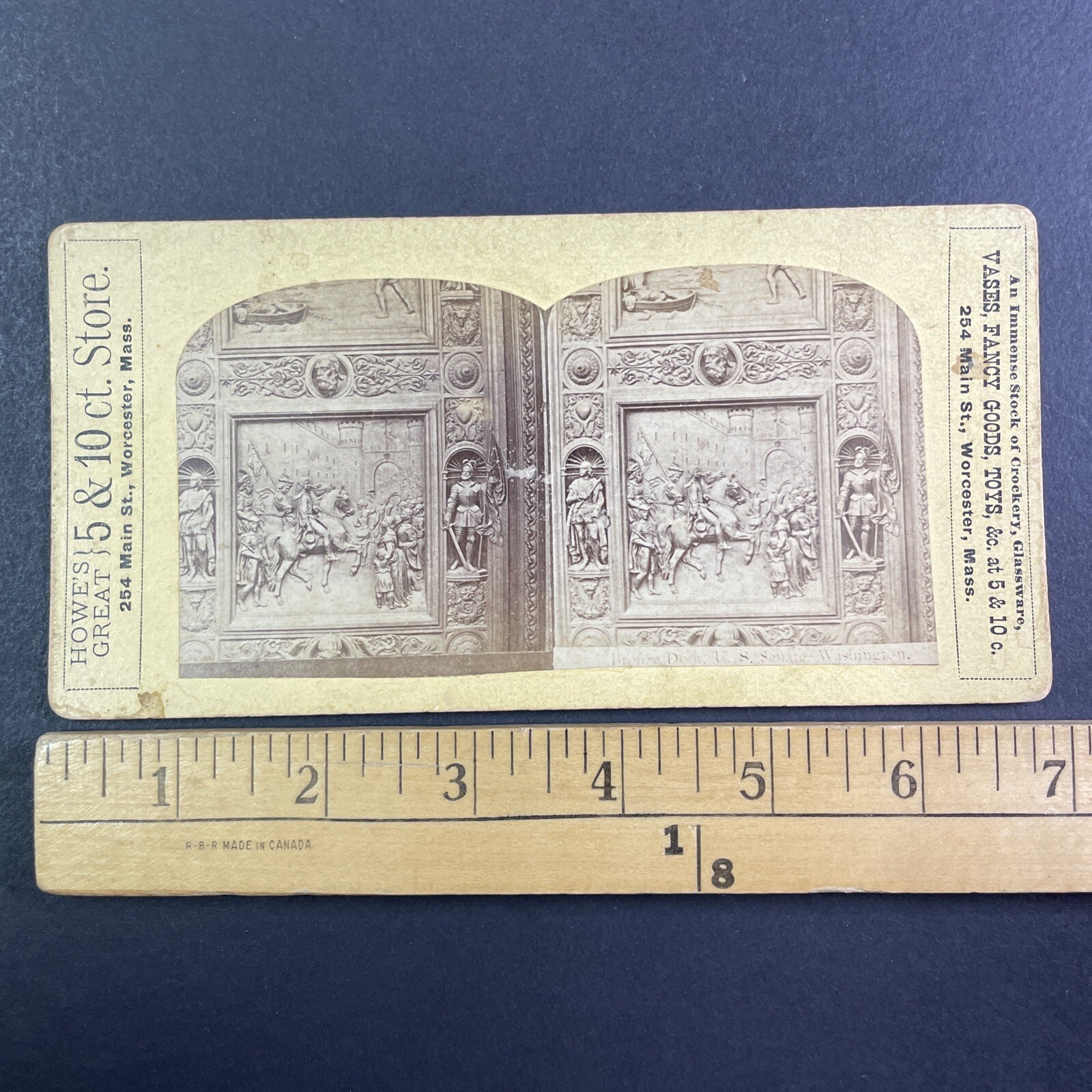 Bronze Door U.S. Senate Stereoview Washington D.C. Howe\'s Store 1870s Bronze Door U.S. Senate Stereoview Washington D.C. Howe\'s Store 1870s