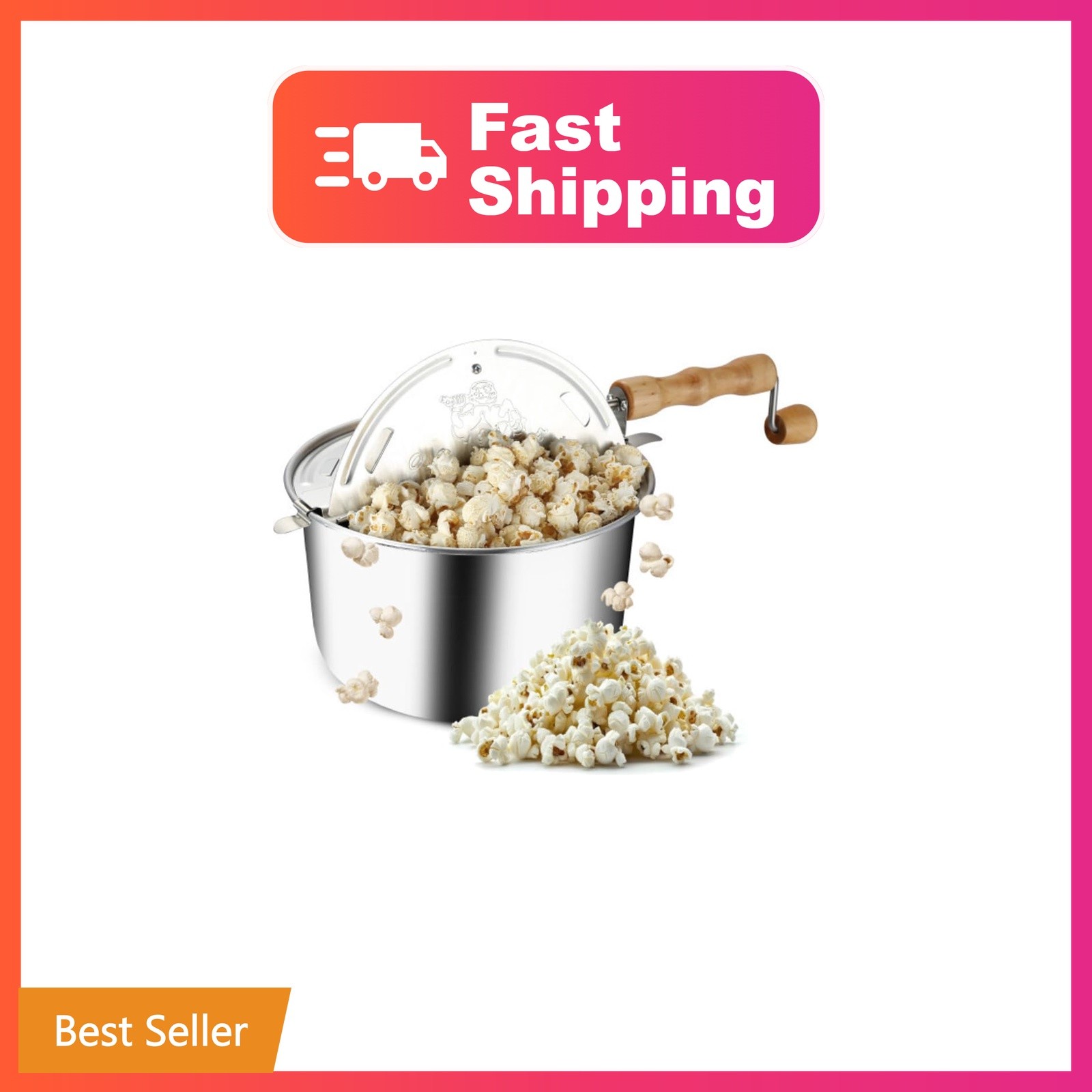 Great Northern Popcorn Stovetop Popcorn Maker, Silver, 6.5 Quart | Aluminum S... Great Northern Popcorn Stovetop Popcorn Maker, Silver, 6.5 Quart | Aluminum S...
