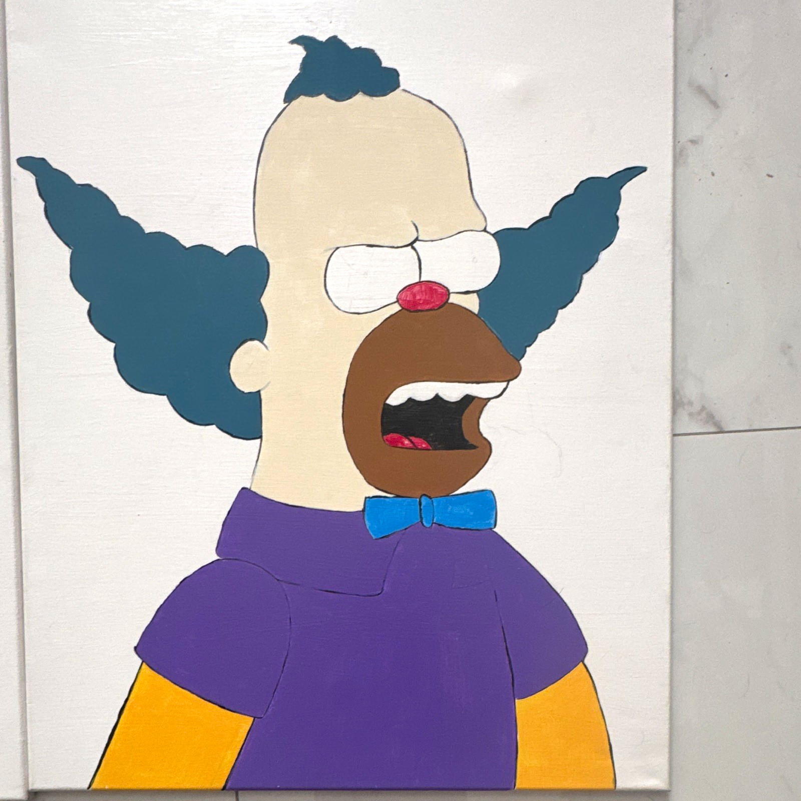 Hand-Painted Cartoon Pop Art Character Canvas Painting Unframed 29 x 23 in Hand-Painted Cartoon Pop Art Character Canvas Painting Unframed 29 x 23 in