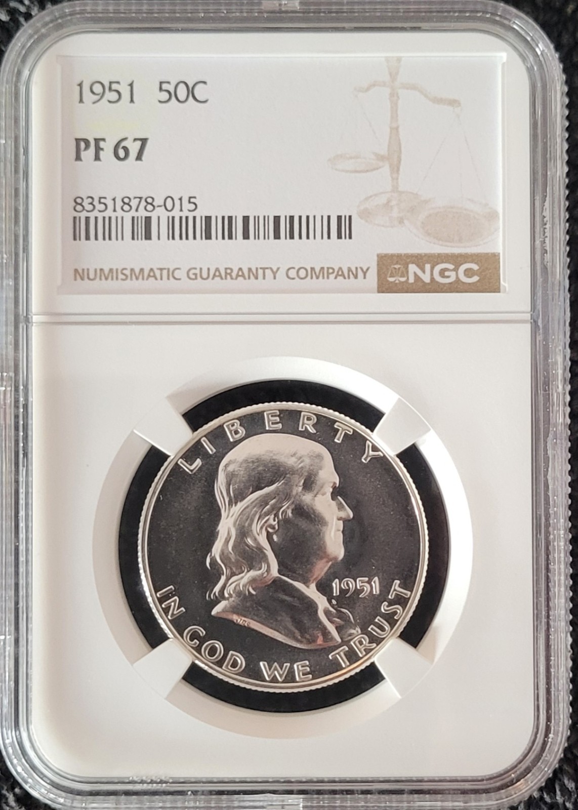 1951 PROOF FRANKLIN PF67 - 015 1951 PROOF FRANKLIN PF67 - 015