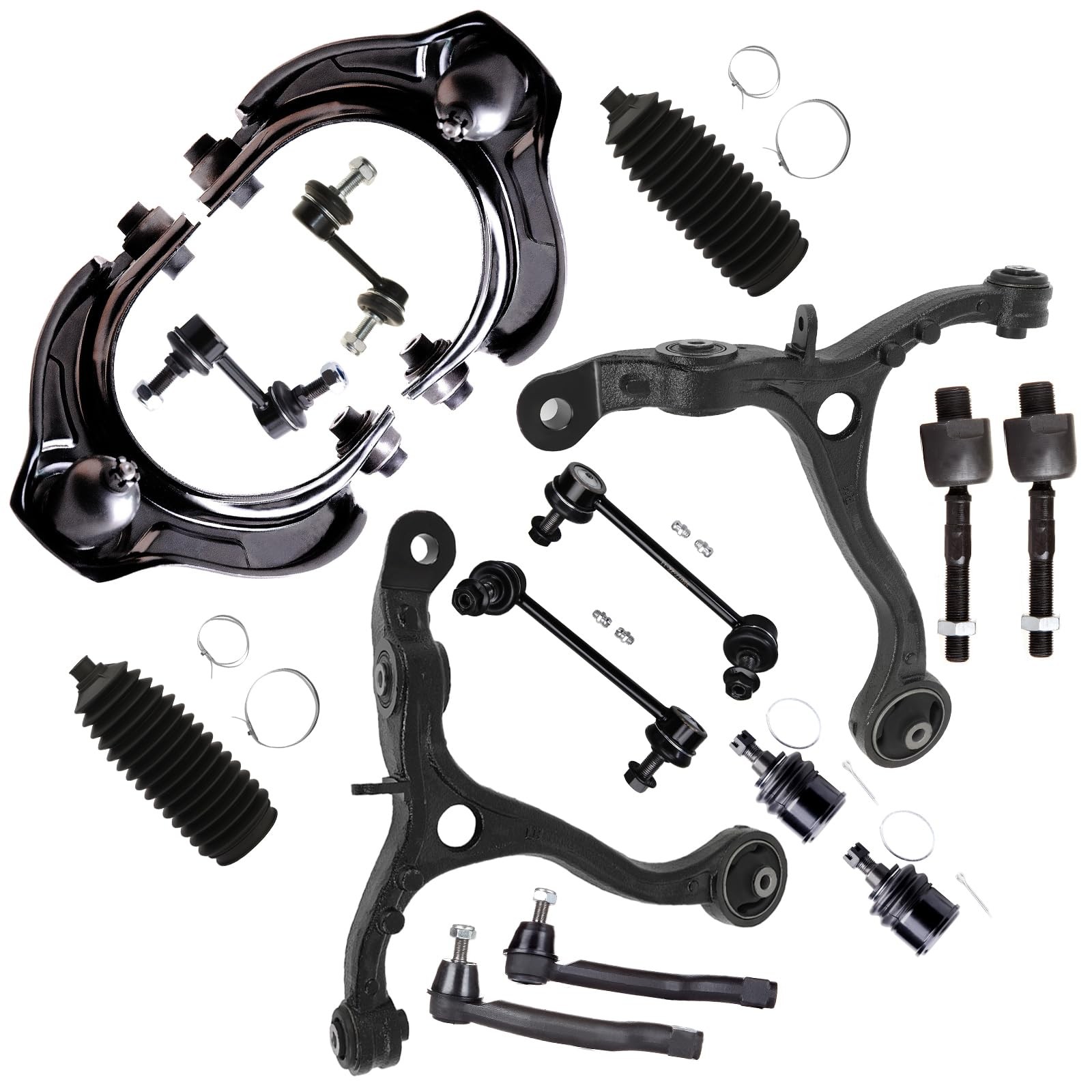 16pc Front Suspension Kit 2008-2012 for Honda Accord Control Arms Tie Rods Sway
