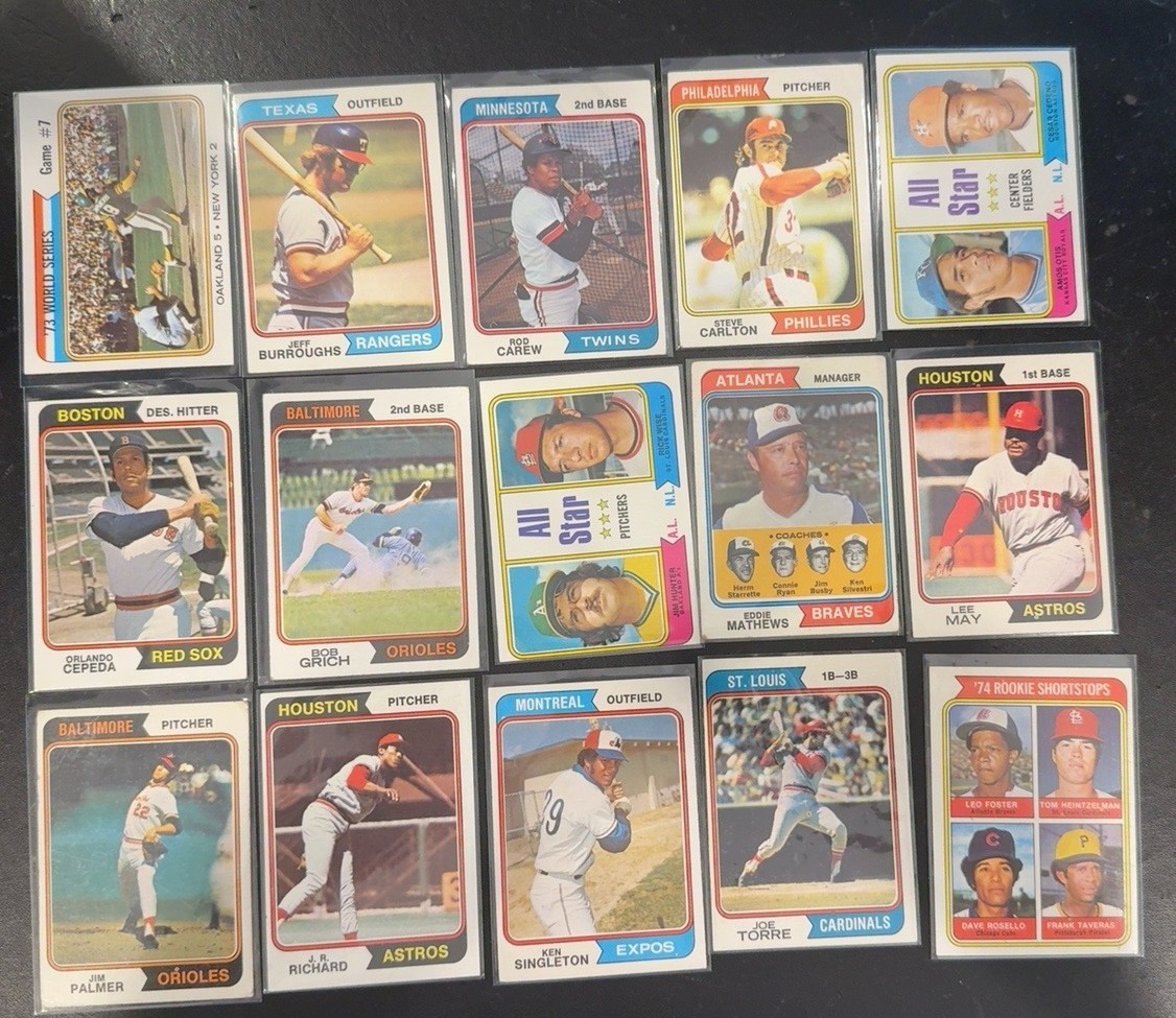 1974 Topps Baseball Lot 21 Carew Carlton Palmer Seaver Jackson Stargell HOF