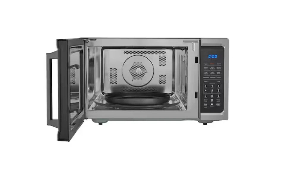 BLACK/SILVER - VISSANI EC042A2KJCLPF 1.5 CU.FT. COUNTERTOP MICROWAVE WITH AIR