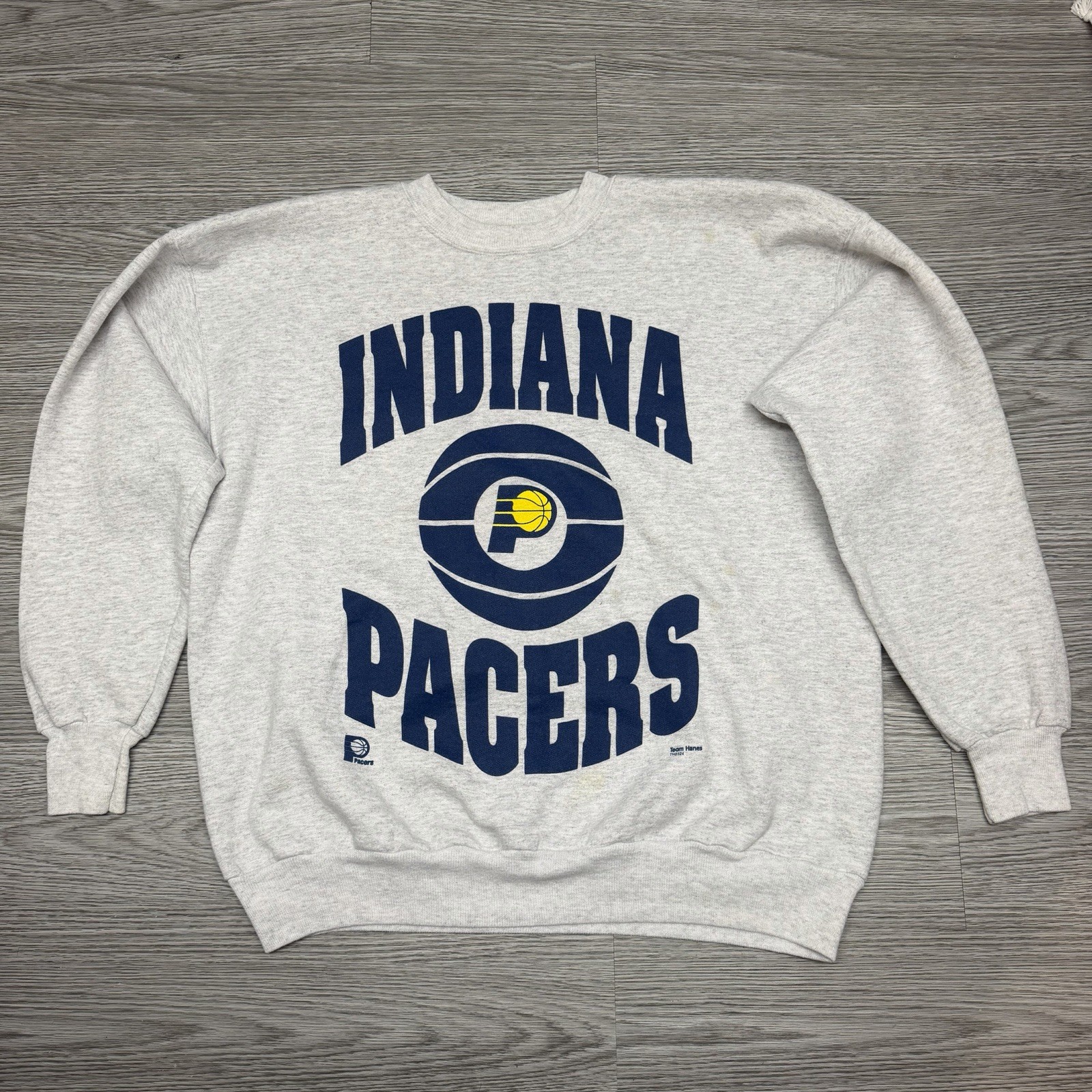 Vintage 90s Indiana Pacers Sweatshirt Big Graphic Sz Large Adult Hanes Tag NBA Vintage 90s Indiana Pacers Sweatshirt Big Graphic Sz Large Adult Hanes Tag NBA