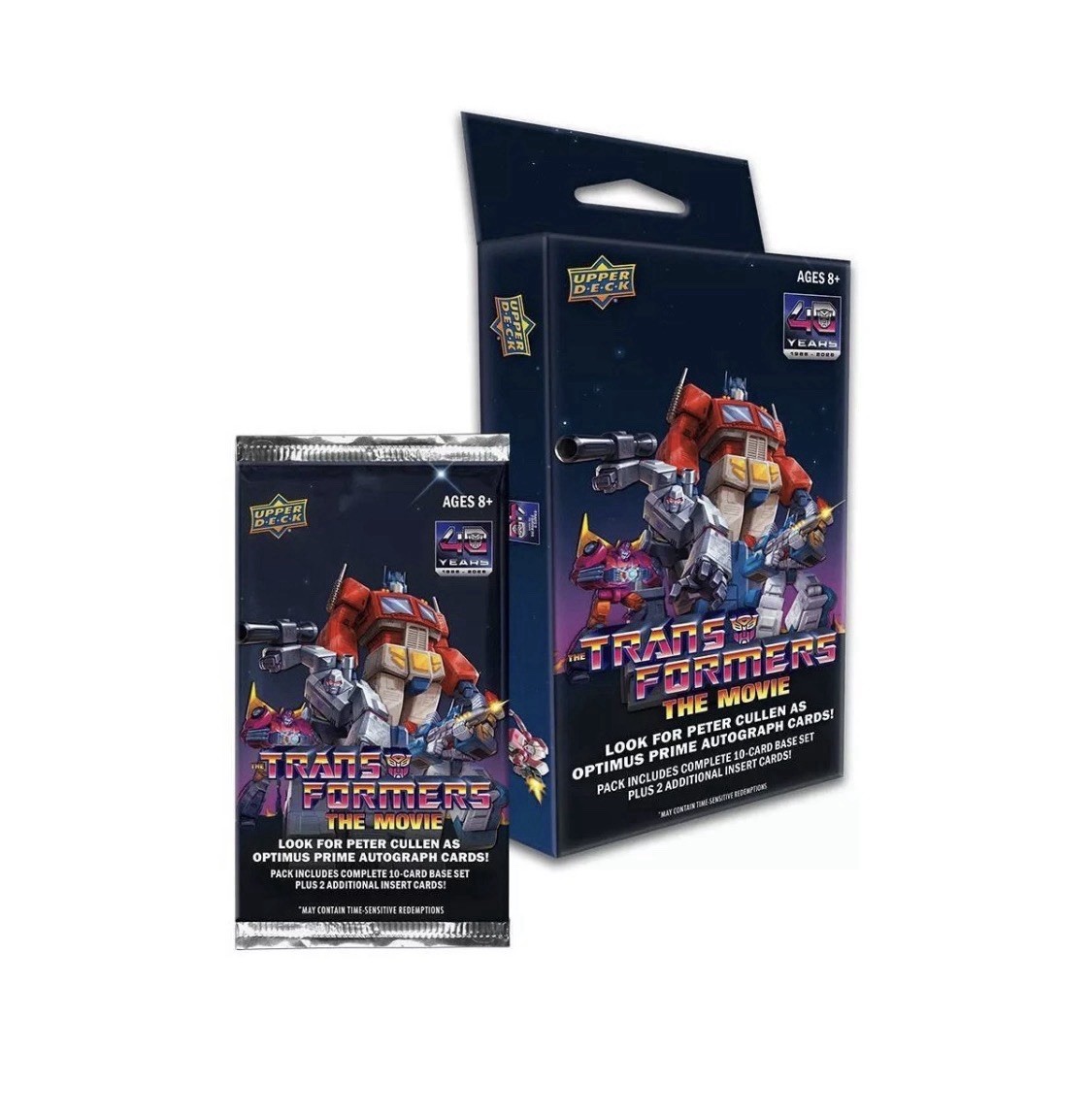 Upper Deck Transformers The Movie 40 Years Trading Card Pack Exclusive 1986 2026 Upper Deck Transformers The Movie 40 Years Trading Card Pack Exclusive 1986 2026